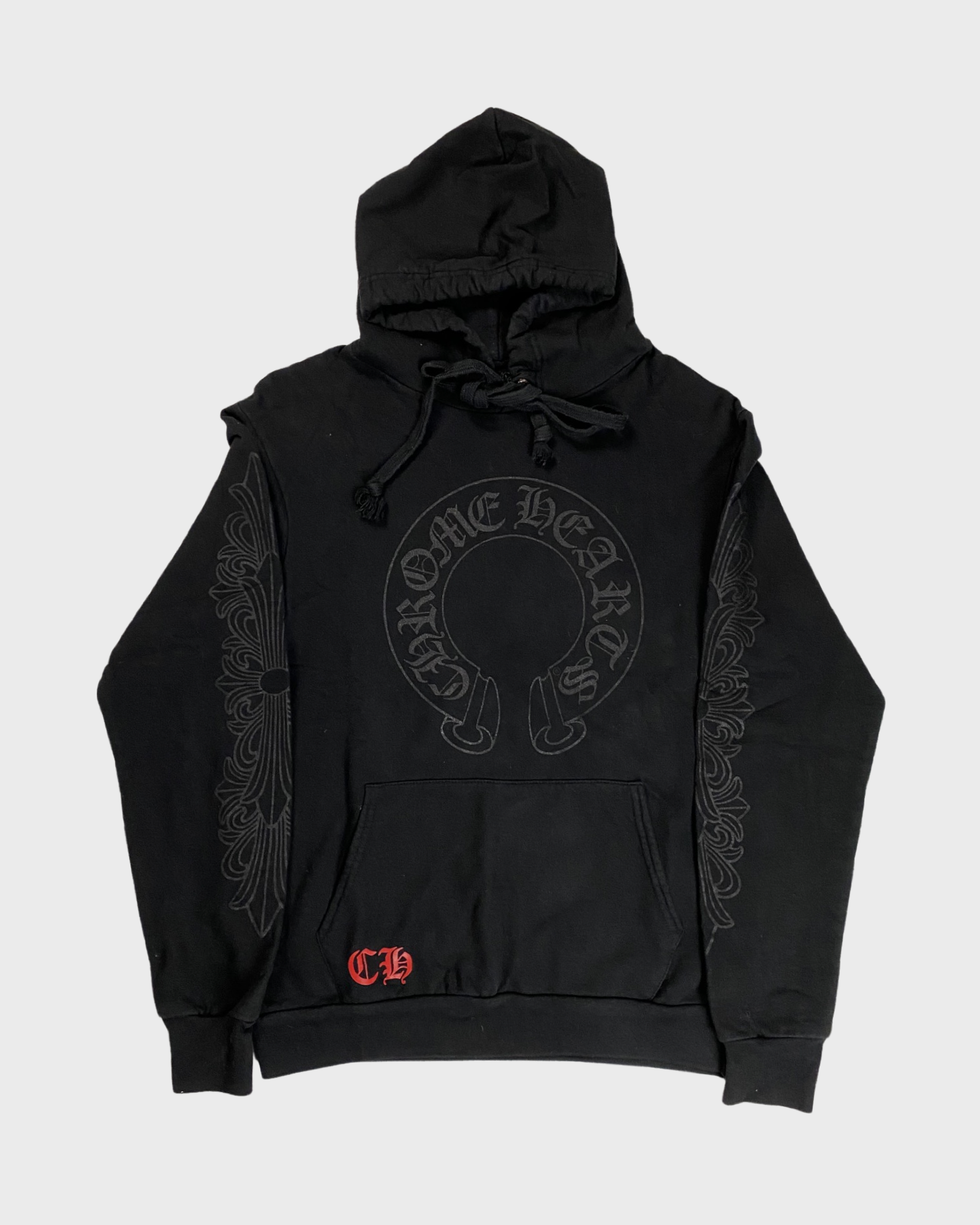 Chrome Hearts x Mattyboy floral chomper hoodie in black SZ:S|M