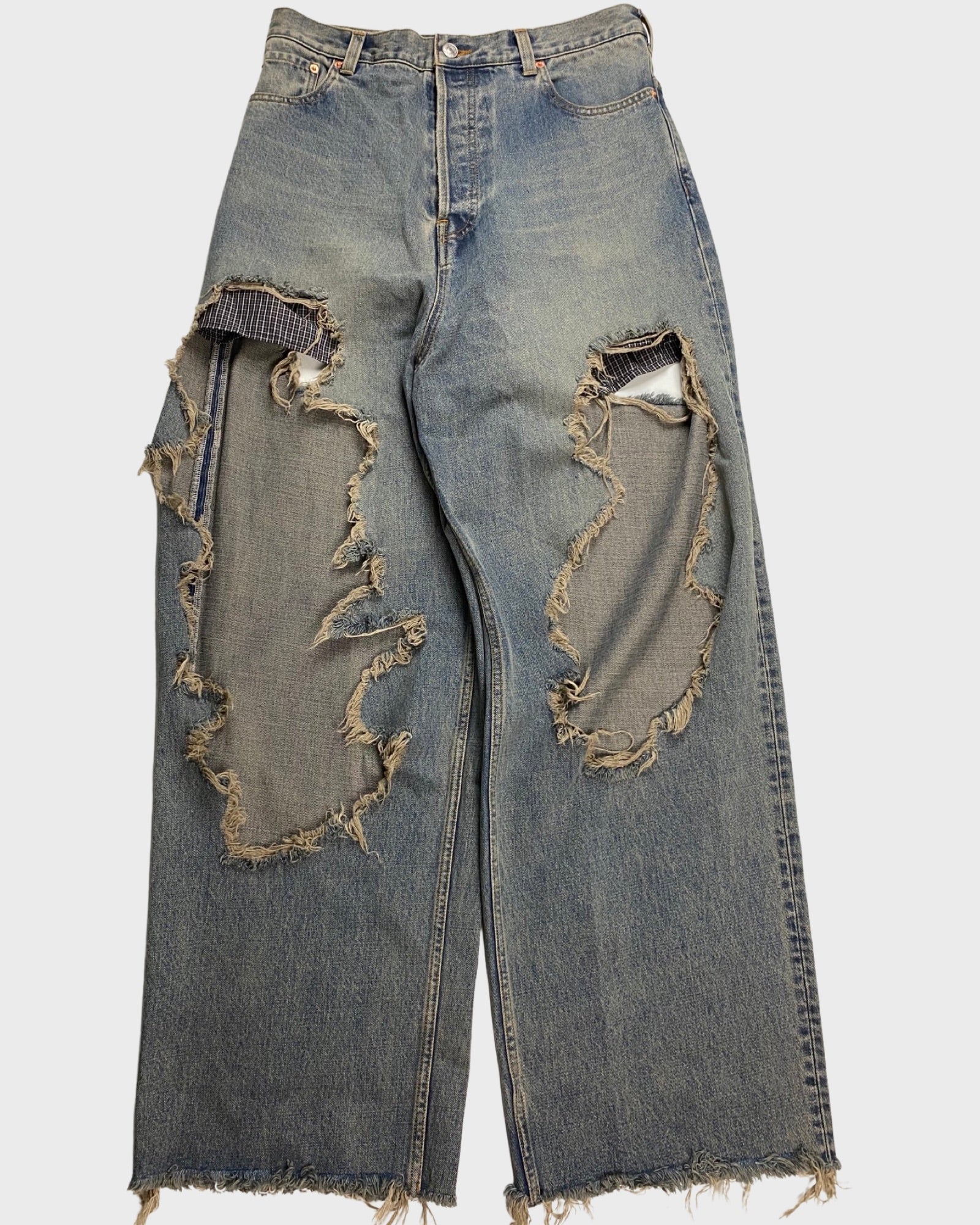 パンツ theredthread Stucked denim1 THEREDTHREAD / ザレッドスレッド】S cutting denim 1