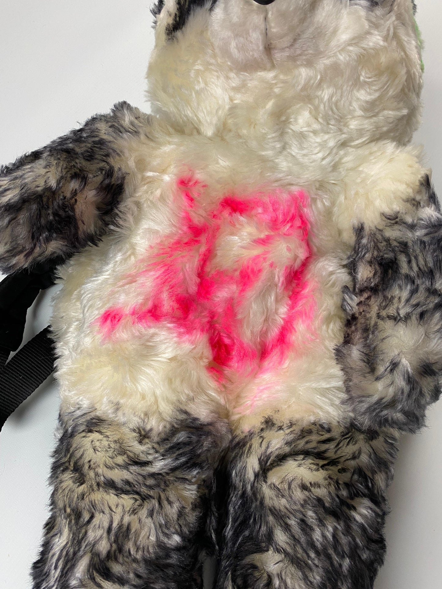 Vetements AW19 runway anarchy punk panda bear mohair backpack SZ:OS