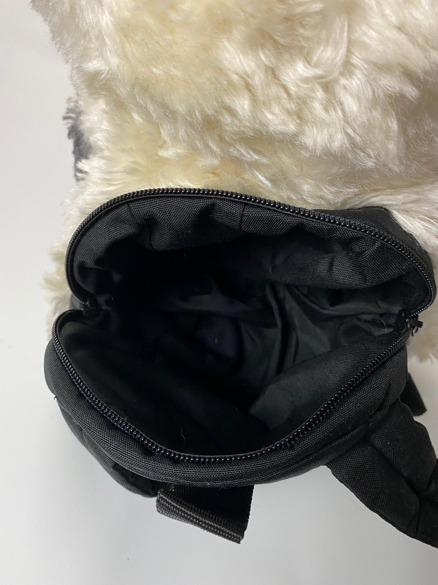Vetements AW19 runway anarchy punk panda bear mohair backpack SZ:OS