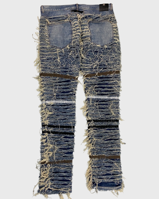 1017 Alyx 9SM x Blackmeans distressed blue jeans SZ:W34