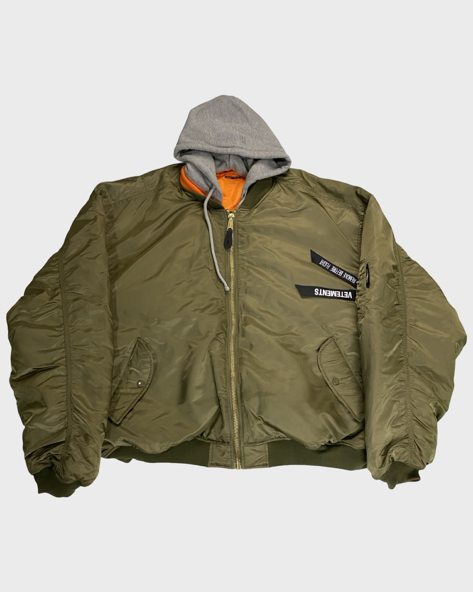 Olive green and orange jacket best sale