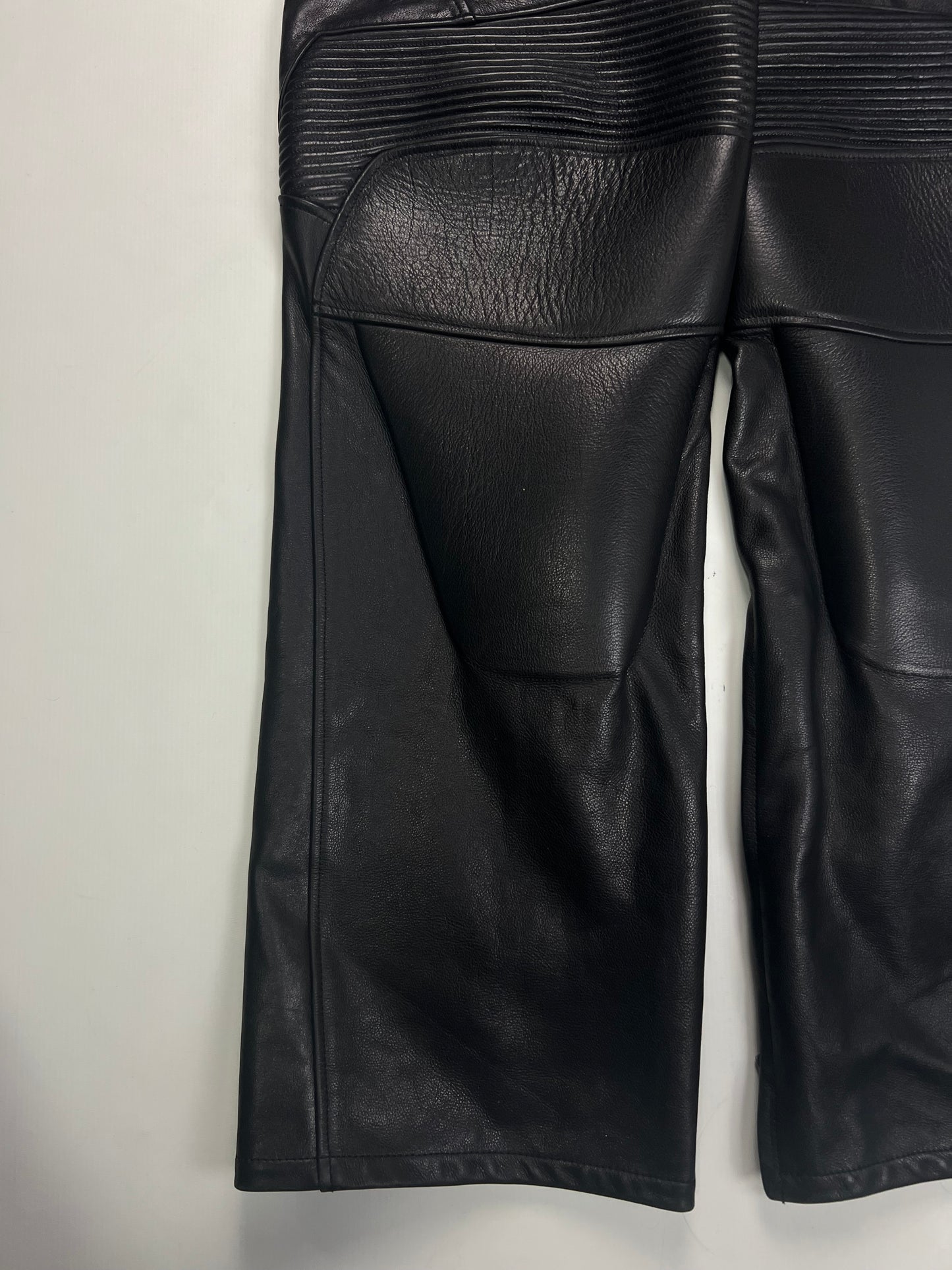 Balenciaga SS23 mudshow Moto Racing Leather Pants SZ:XS