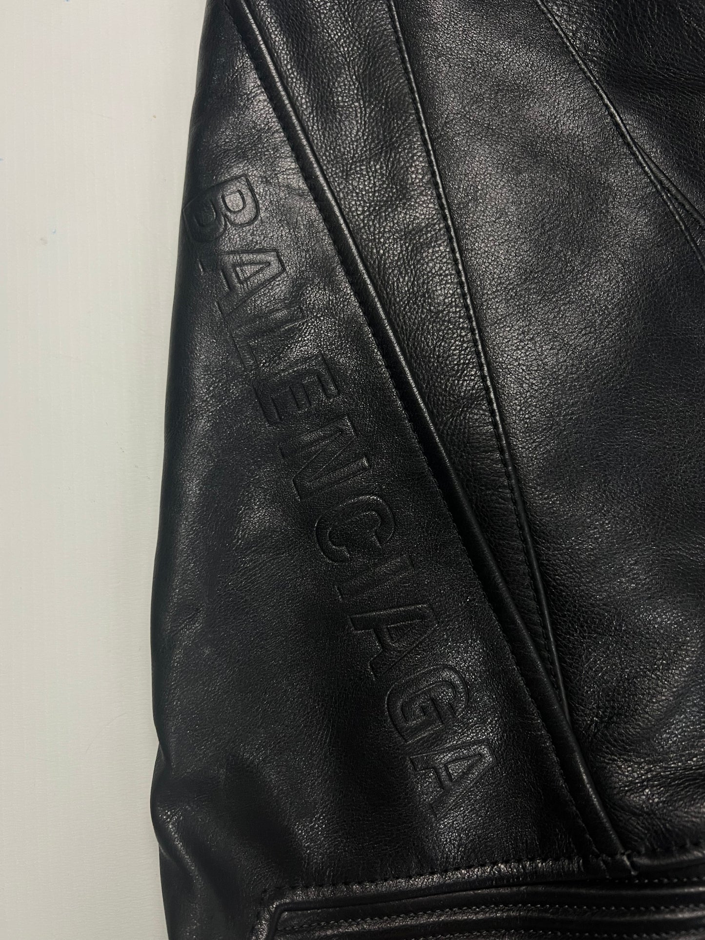 Balenciaga SS23 mudshow Moto Racing Leather Pants SZ:XS