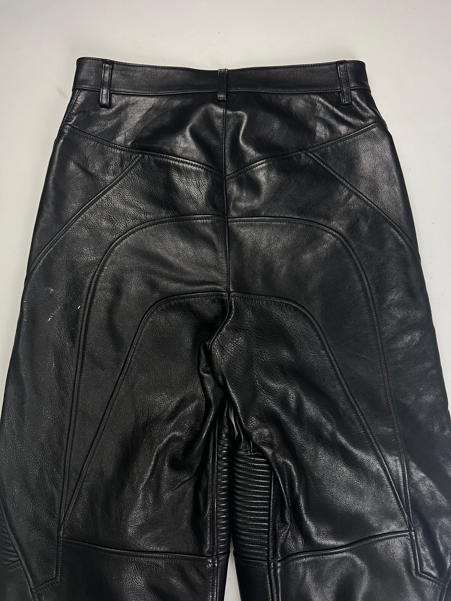 Balenciaga SS23 mudshow Moto Racing Leather Pants SZ:XS