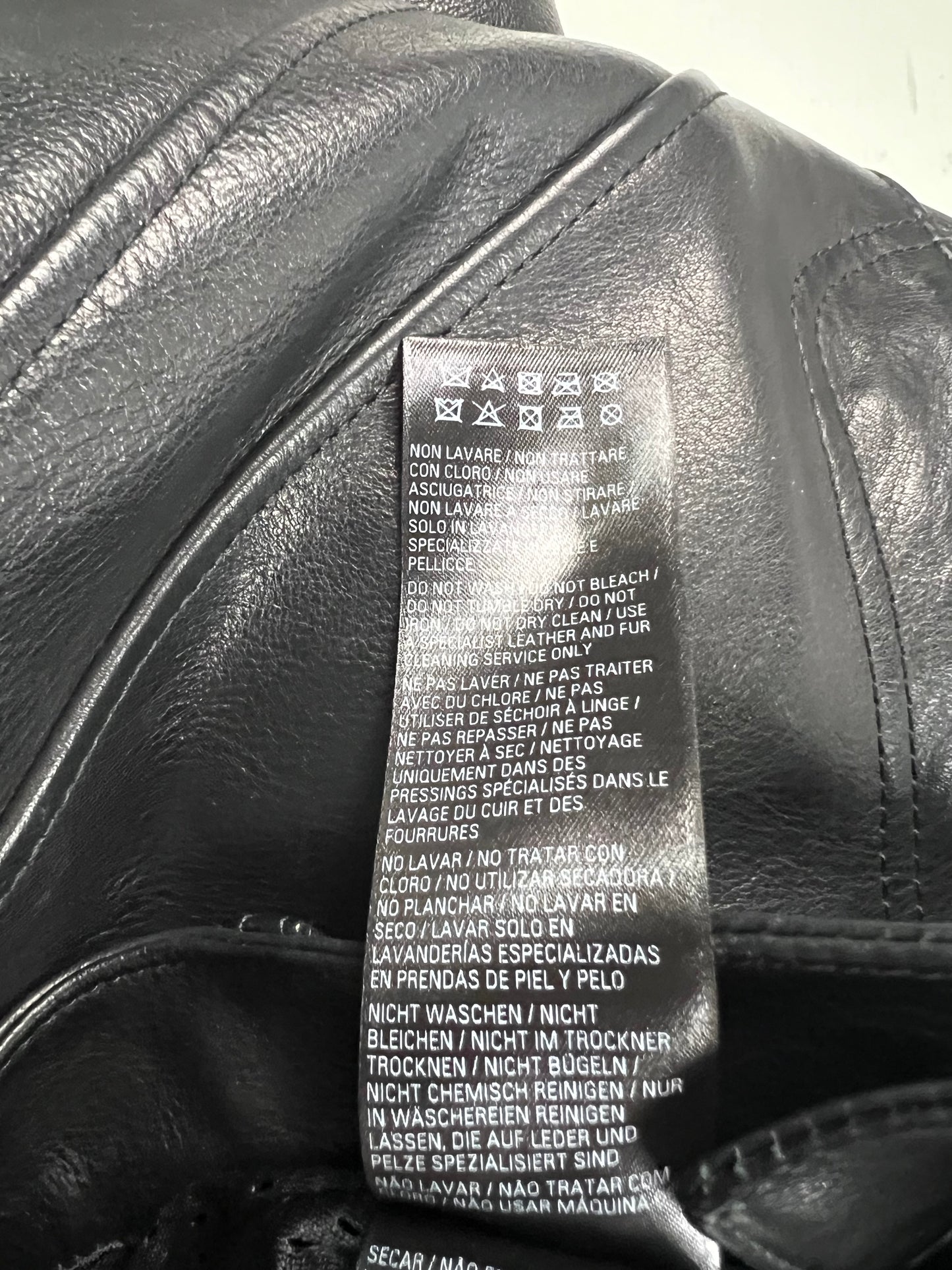 Balenciaga SS23 mudshow Moto Racing Leather Pants SZ:XS