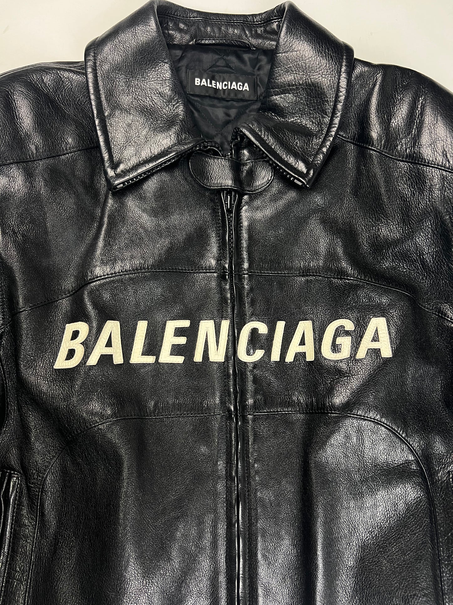 Balenciaga Buffalo Leather Jacket SZ:46