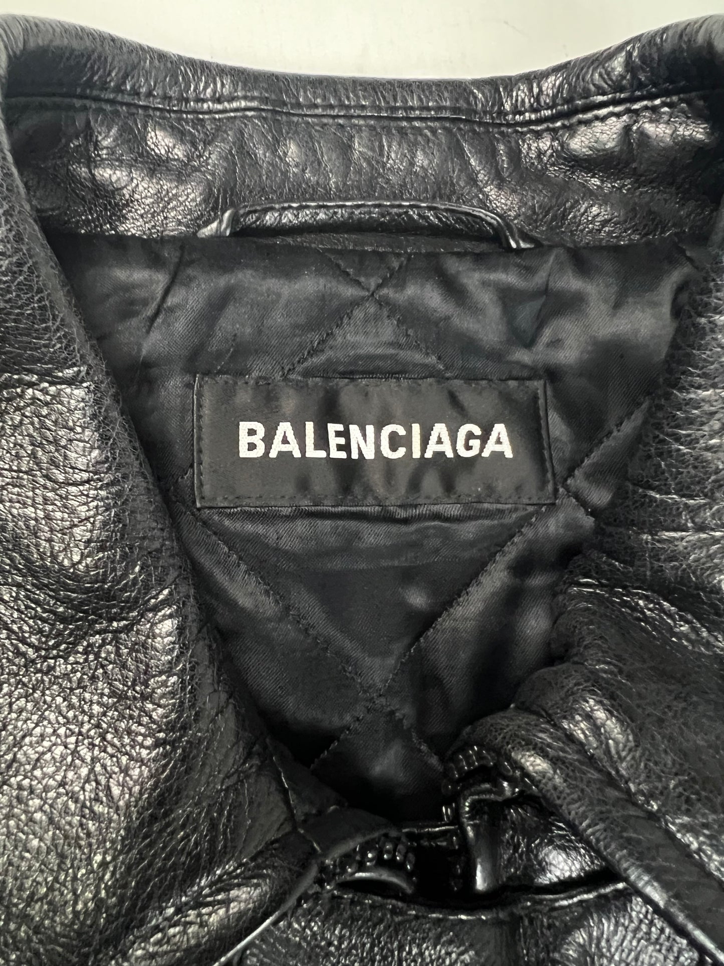 Balenciaga Buffalo Leather Jacket SZ:46