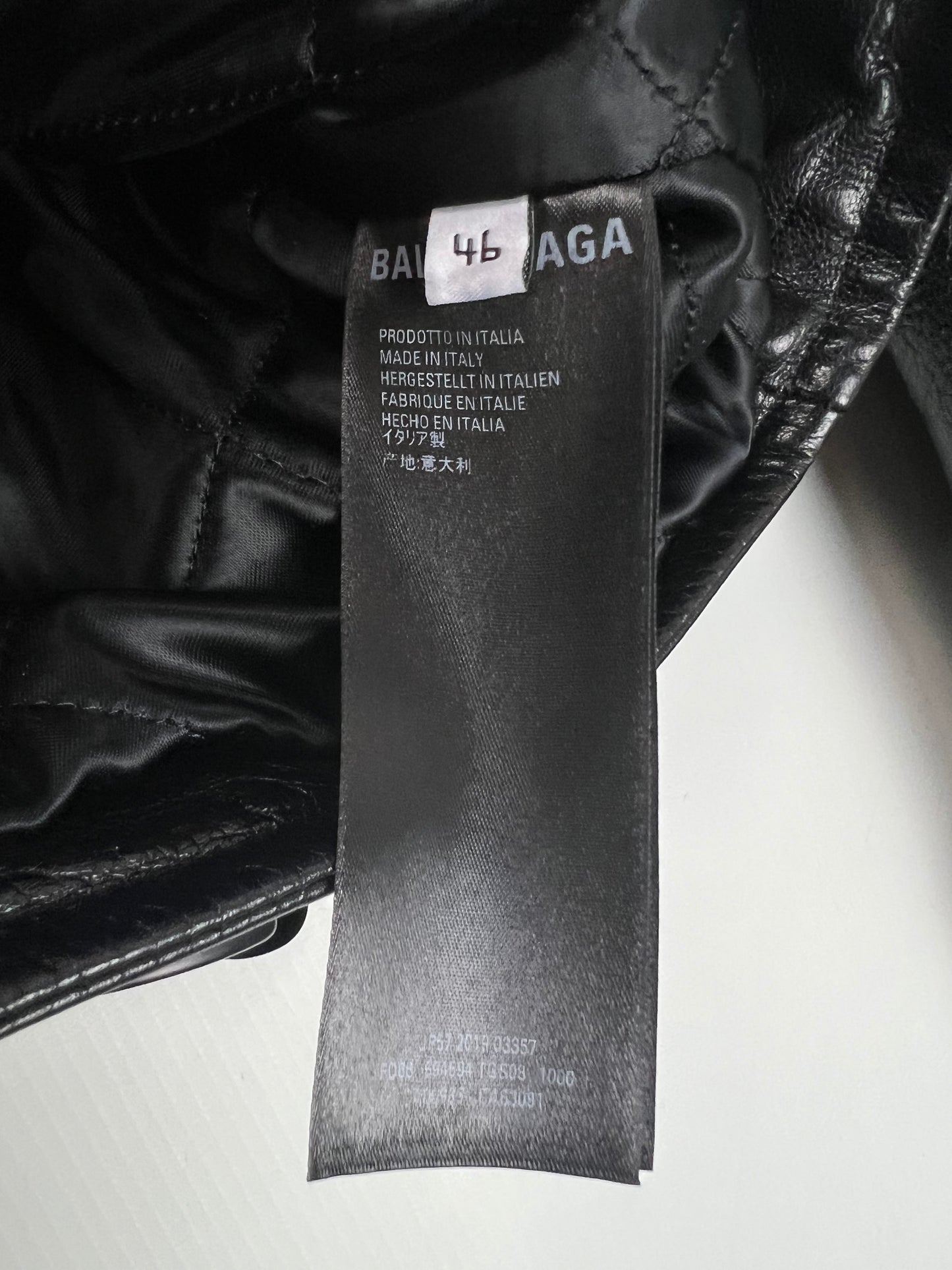 Balenciaga Buffalo Leather Jacket SZ:46