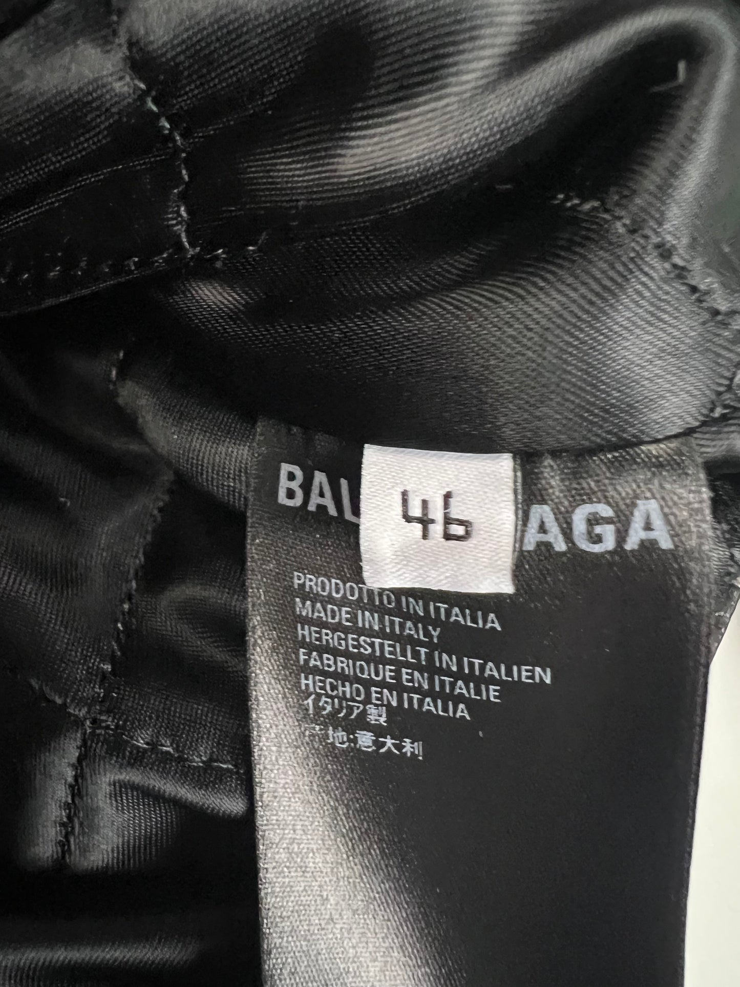 Balenciaga Buffalo Leather Jacket SZ:46