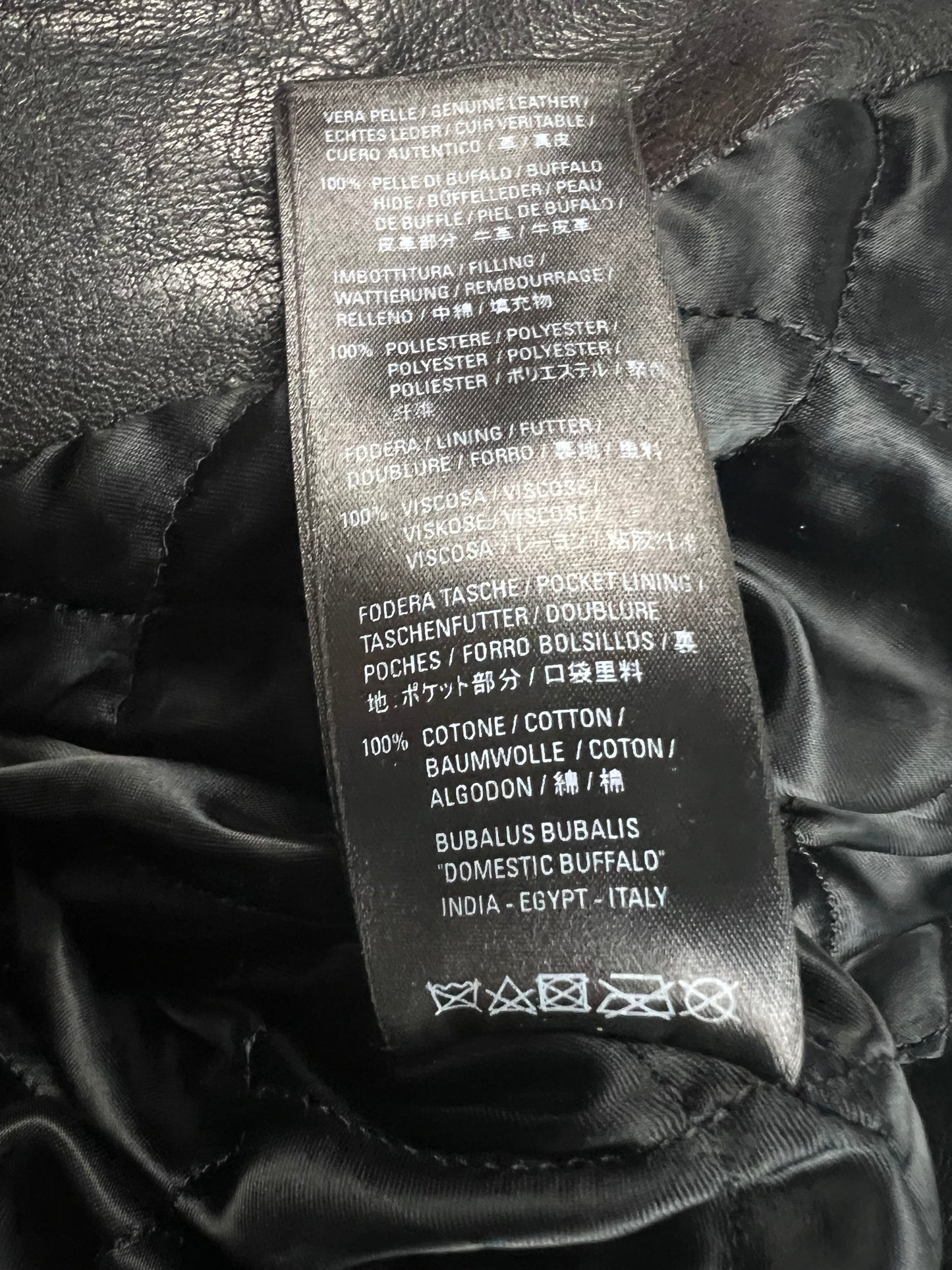 Balenciaga Buffalo Leather Jacket SZ:46