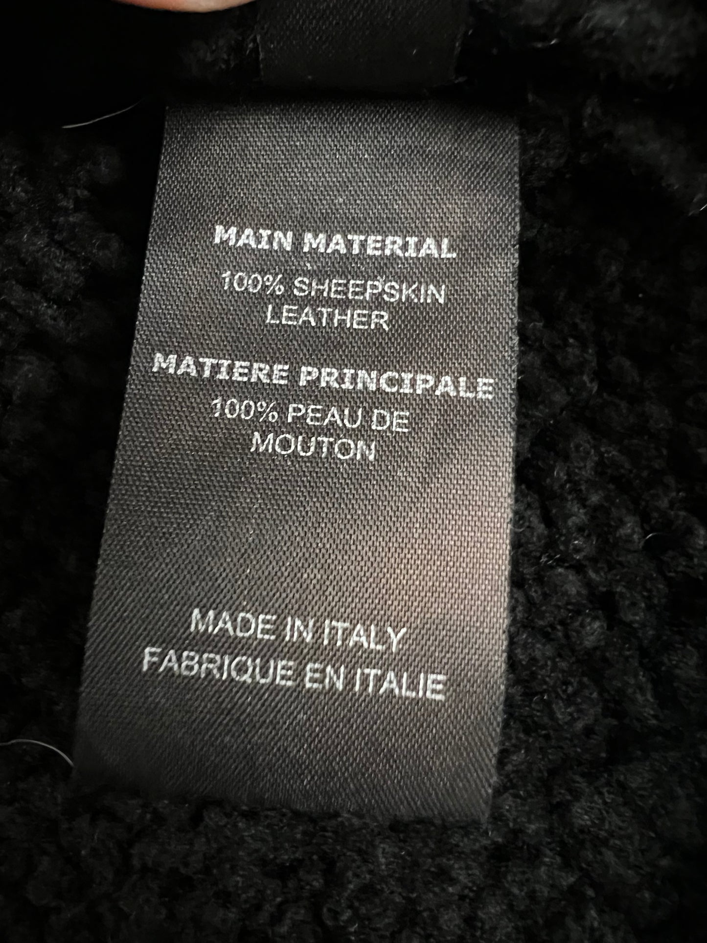 Vetements Sheepskin Shearling Leather Moto Racing Jacket SZ:M