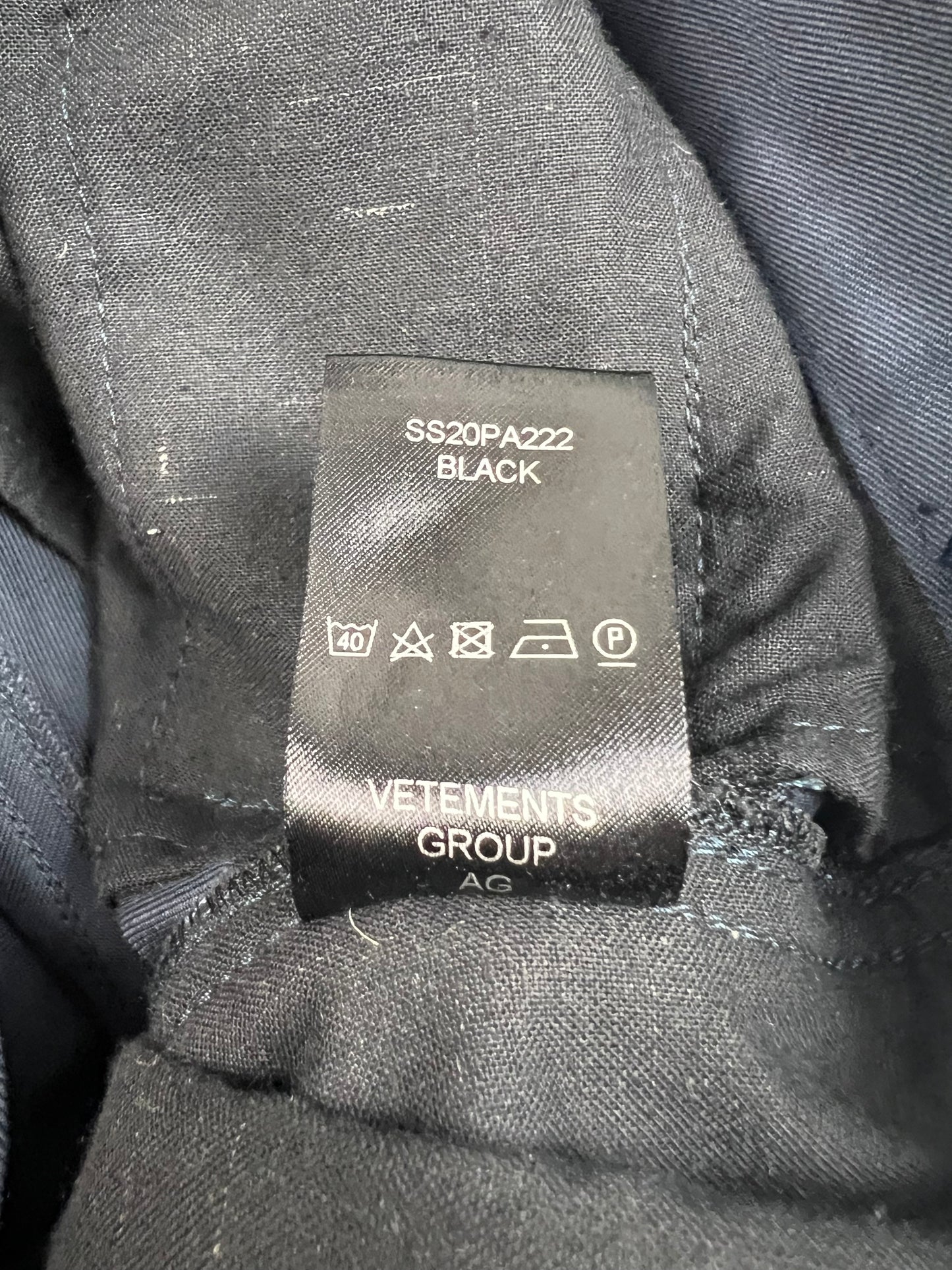 Vetements SS20 POLICE RUNWAY Pants Blue SZ:S