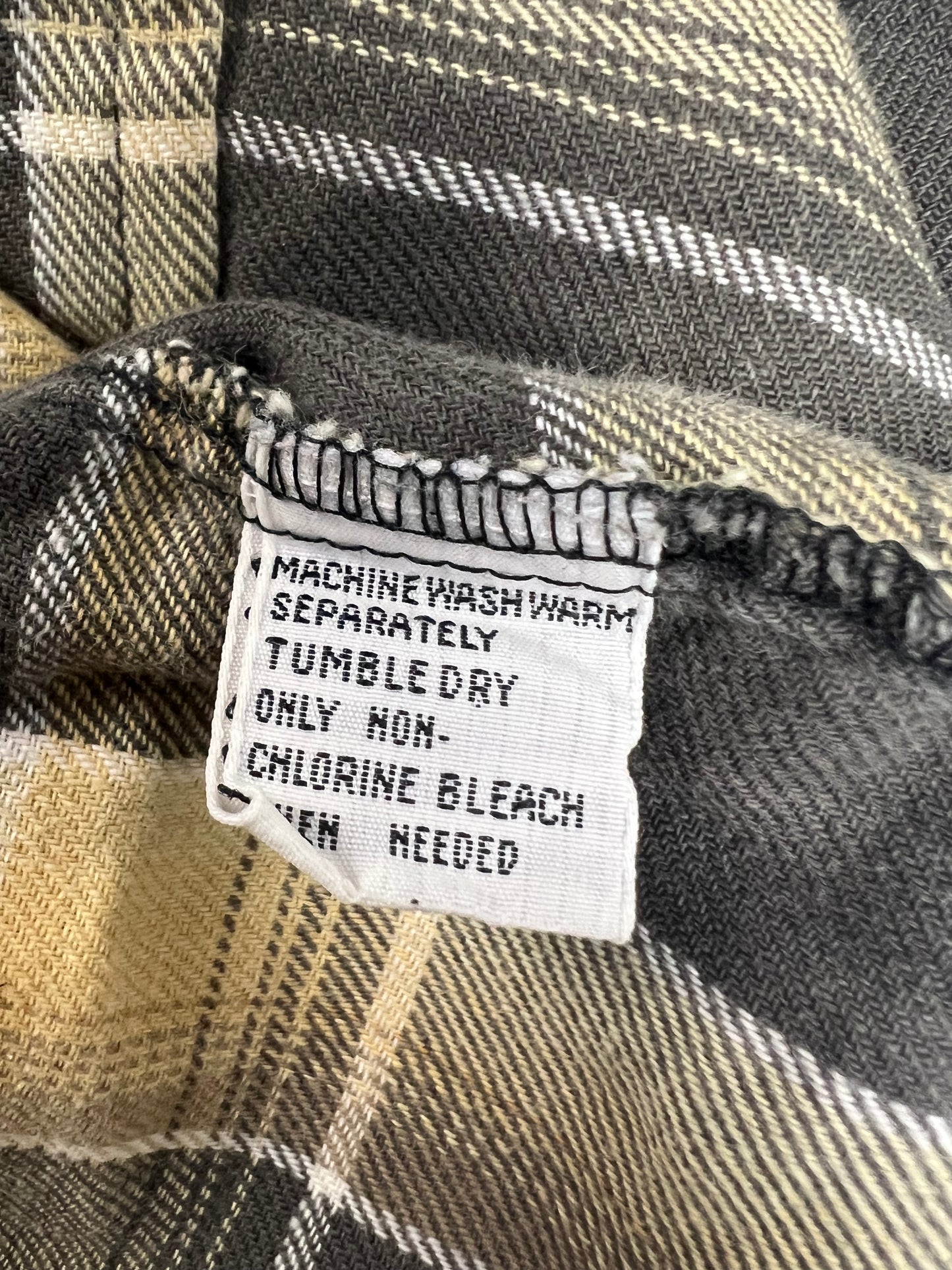 Chrome Hearts 1of1 Cross patched Button Up checkered flannel Shirt SZ:M