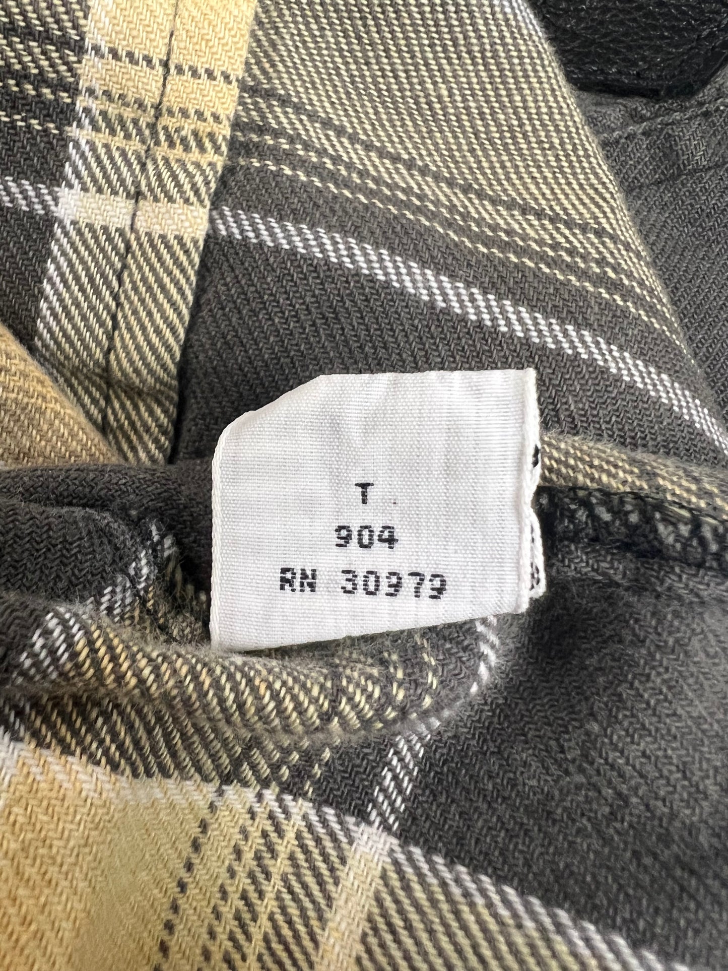 Chrome Hearts 1of1 Cross patched Button Up checkered flannel Shirt SZ:M