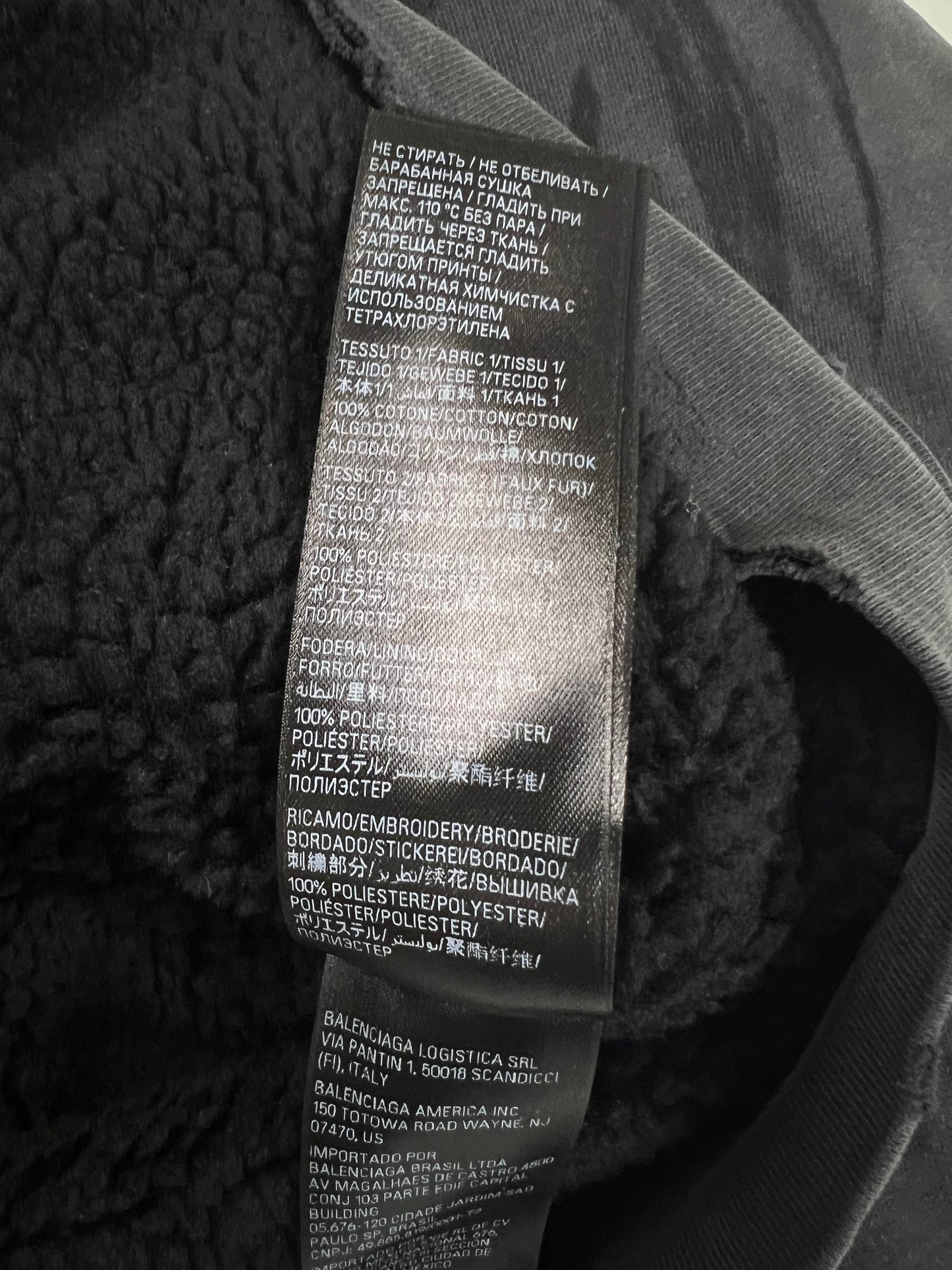 Balenciaga Zip-up Hoodie black SZ:L