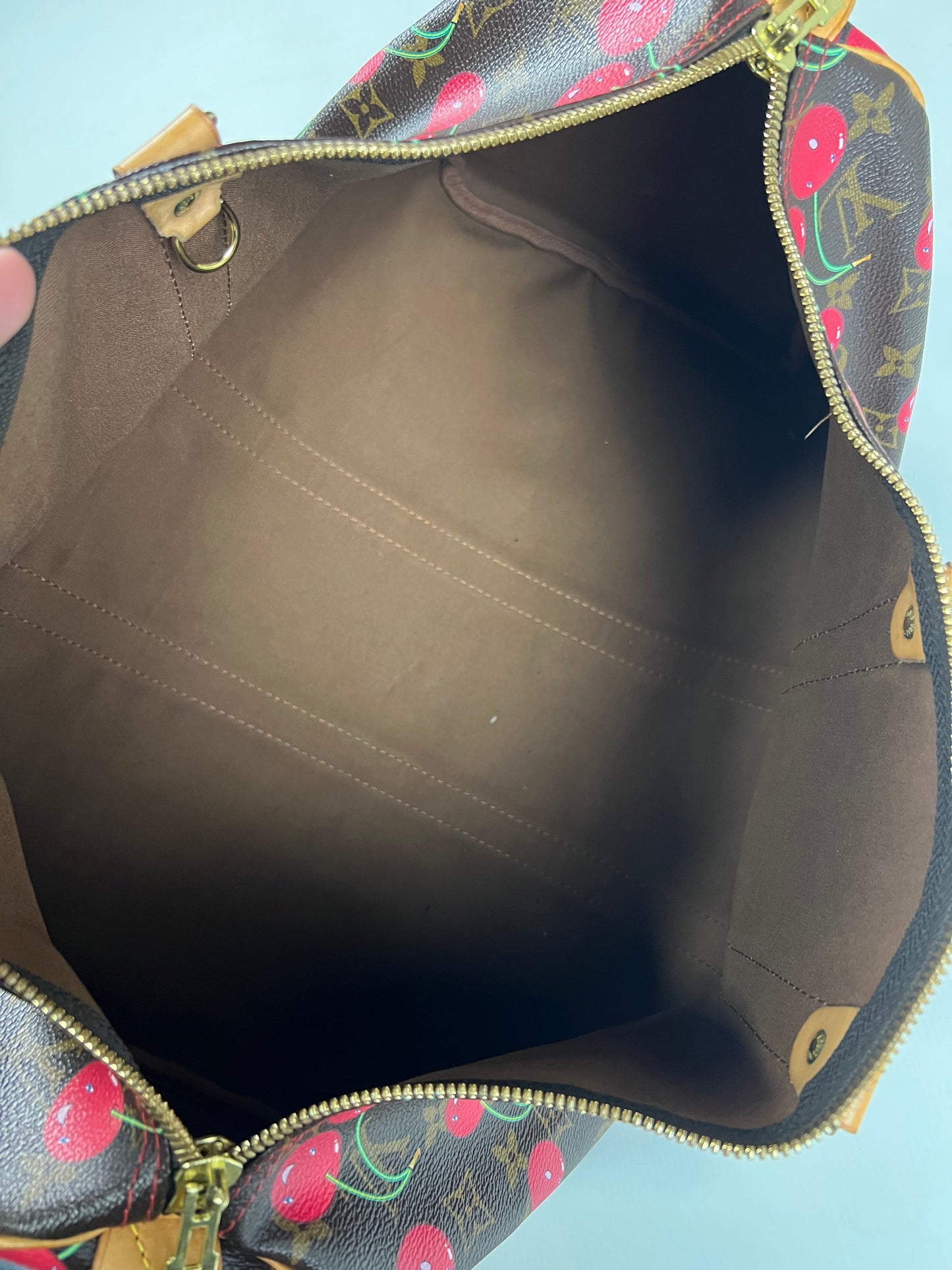 Louis Vuitton murakami KEEPALL 45 Bag Cherry SZ:OS