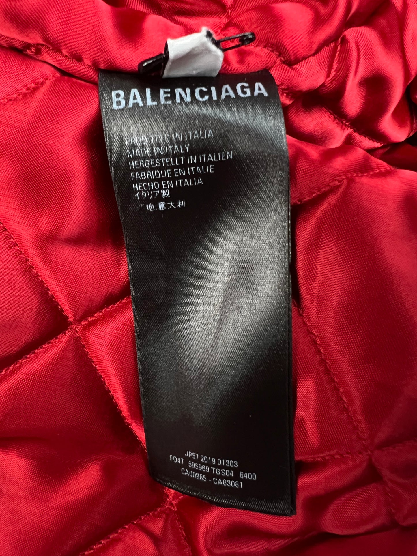 Balenciaga SS19 Runway Red AKIRA Leather Jacket SZ:32