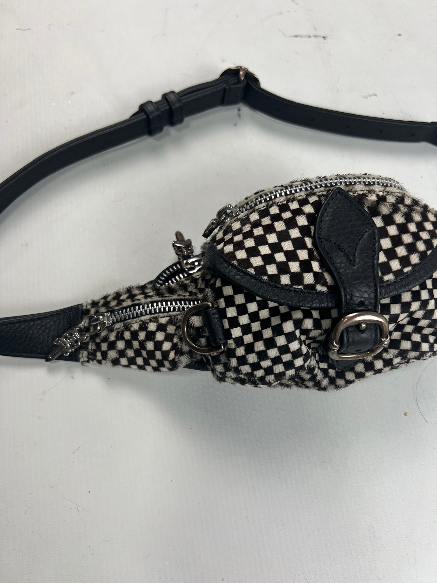 Chrome Hearts Checkered ponyhair Satchel snat Bag SZ:OS