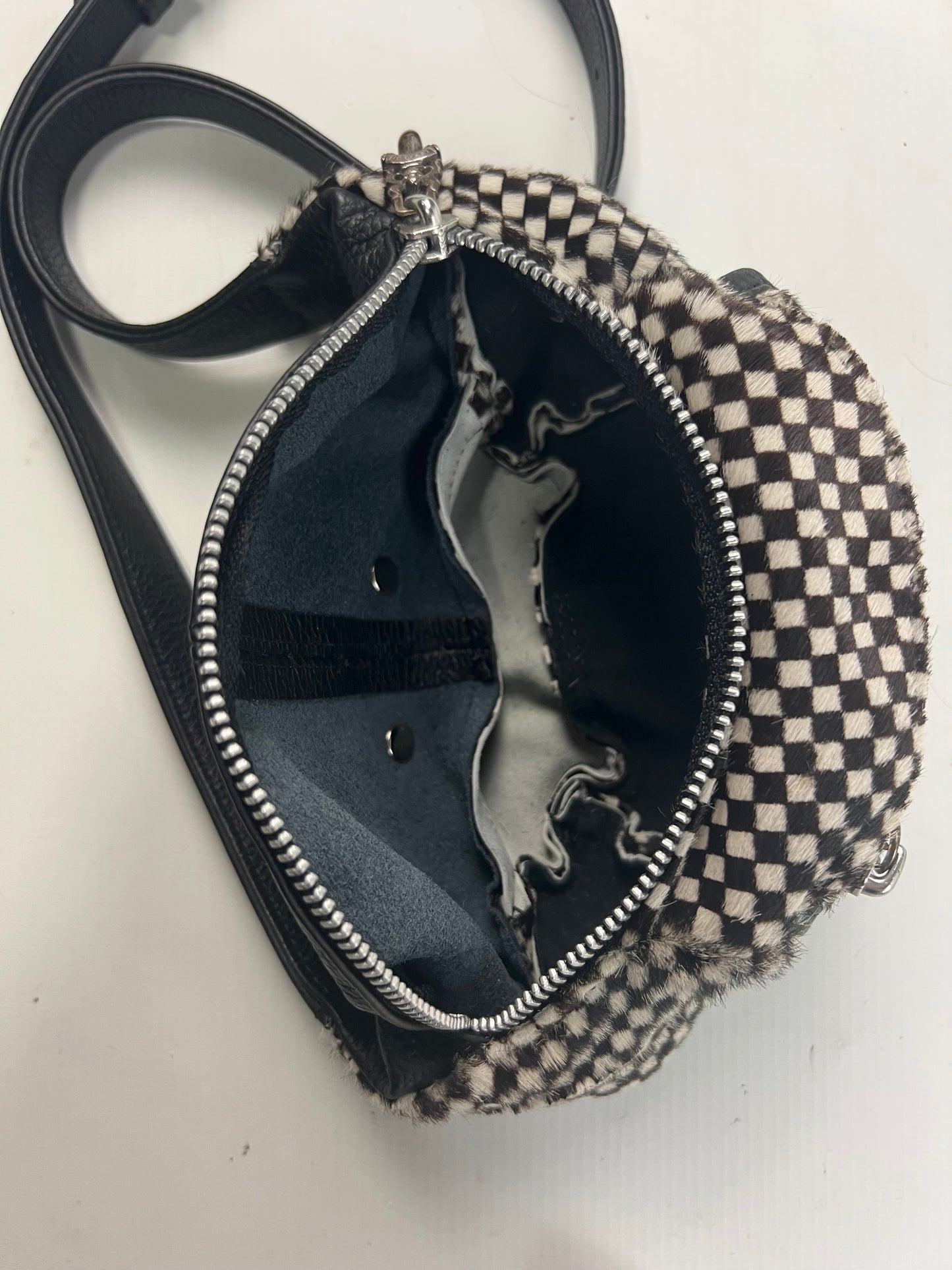 Chrome Hearts Checkered ponyhair Satchel snat Bag SZ:OS