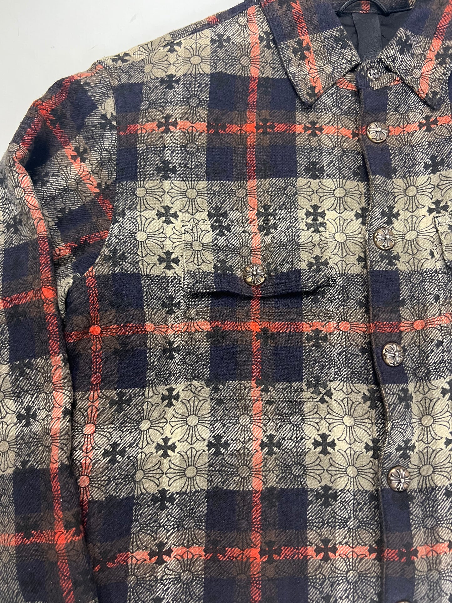Chrome Hearts padded Button up Shirt SZ:S