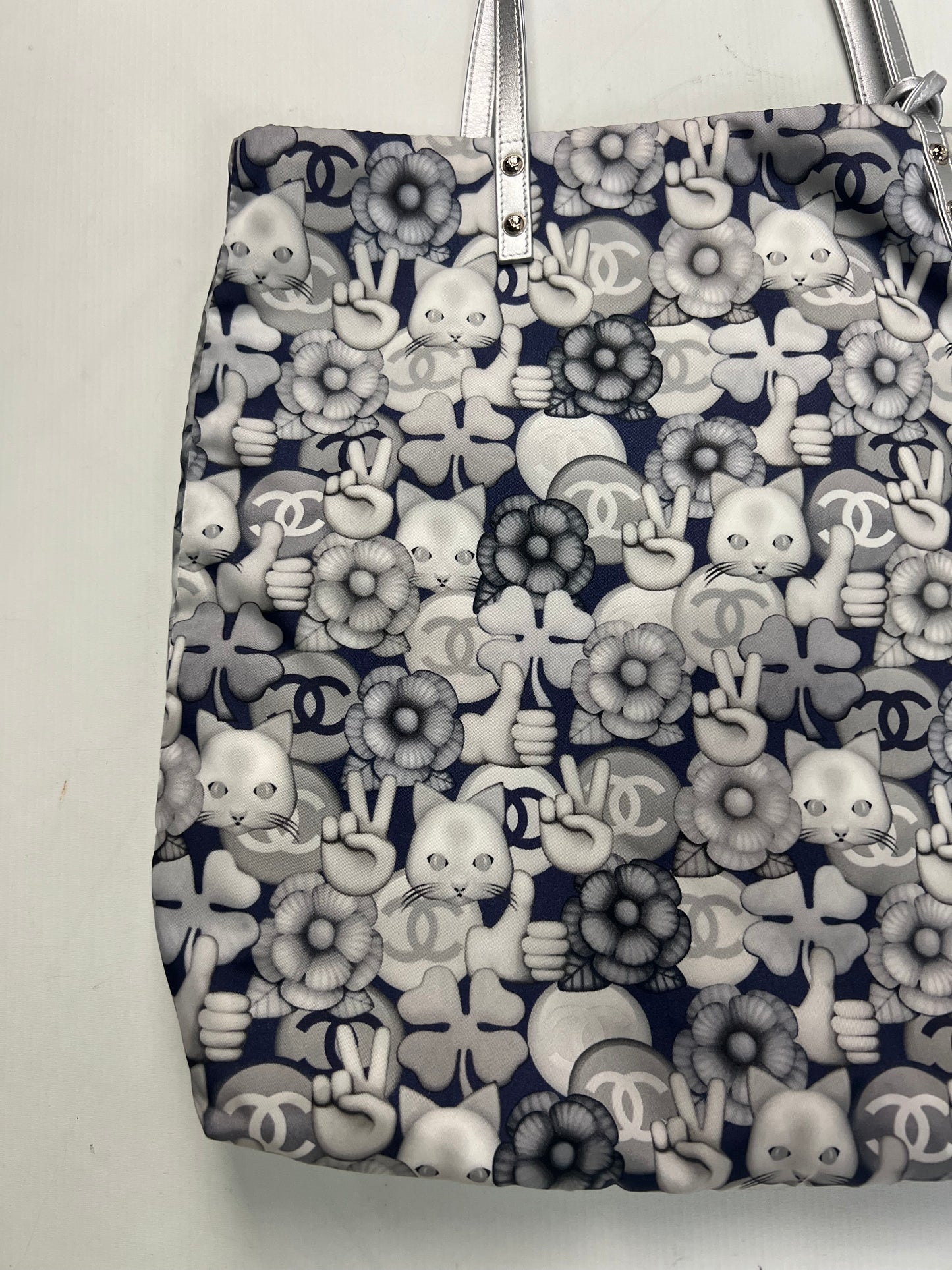 Chanel AW16 Runway Cat Emoji Shopping Tote Bag SZ:OS