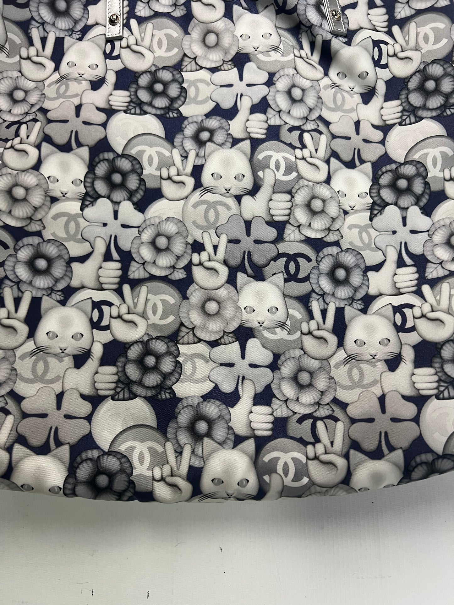 Chanel AW16 Runway Cat Emoji Shopping Tote Bag SZ:OS