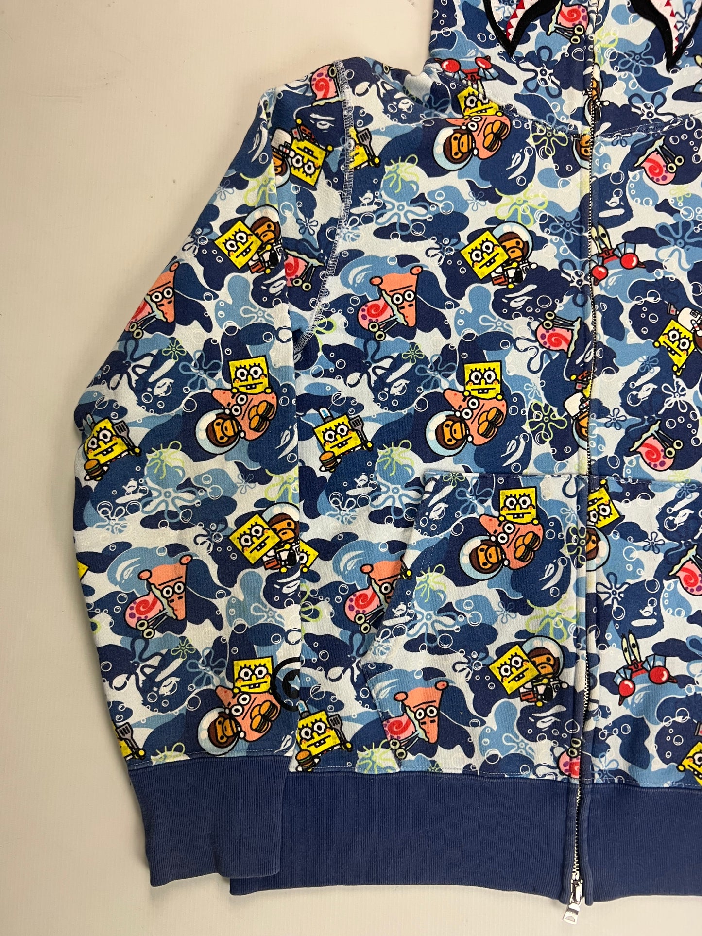 A Bathing Ape x Spongebob Zip-up Hoodie SZ:M