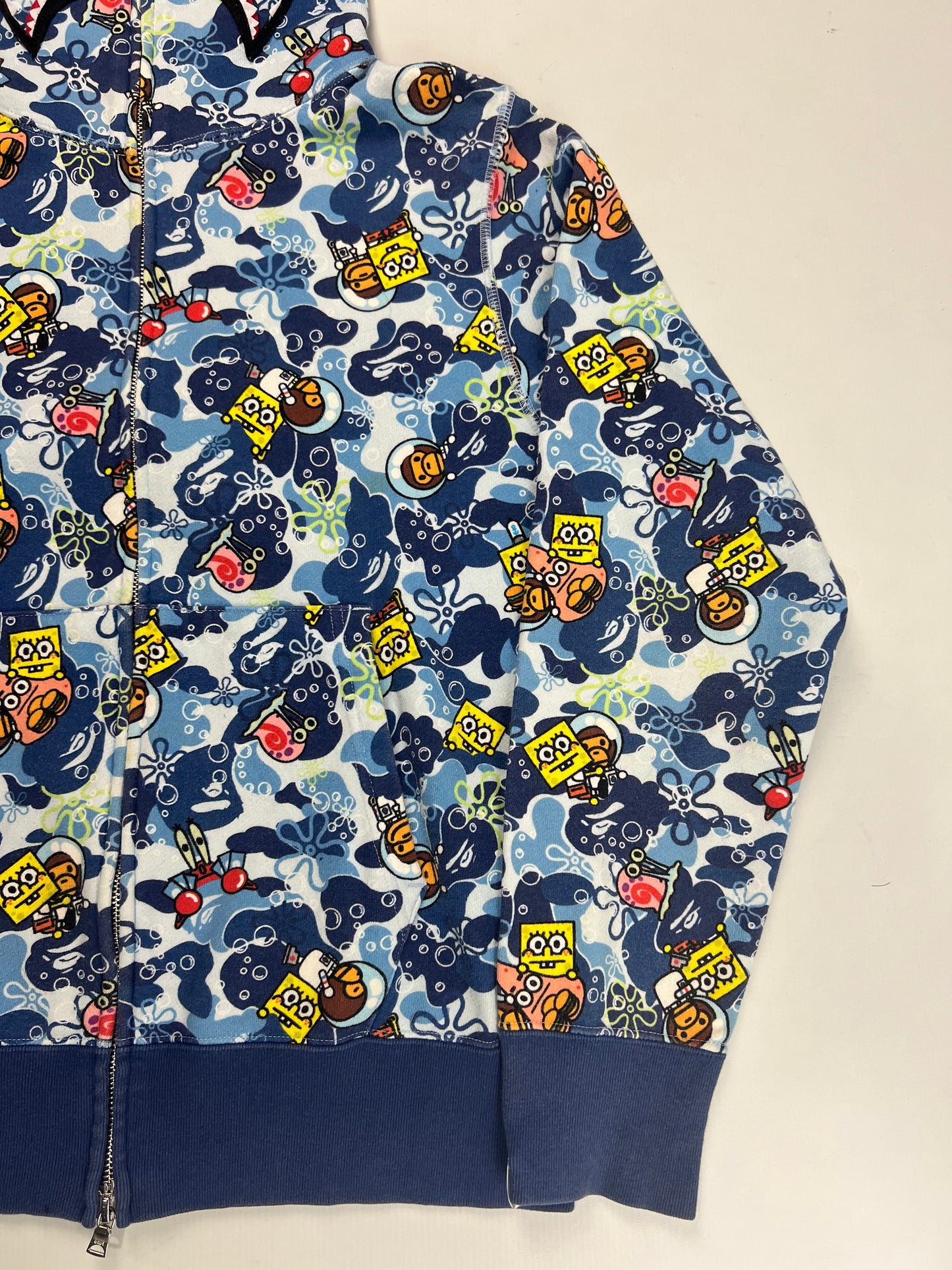 A Bathing Ape x Spongebob Zip-up Hoodie SZ:M