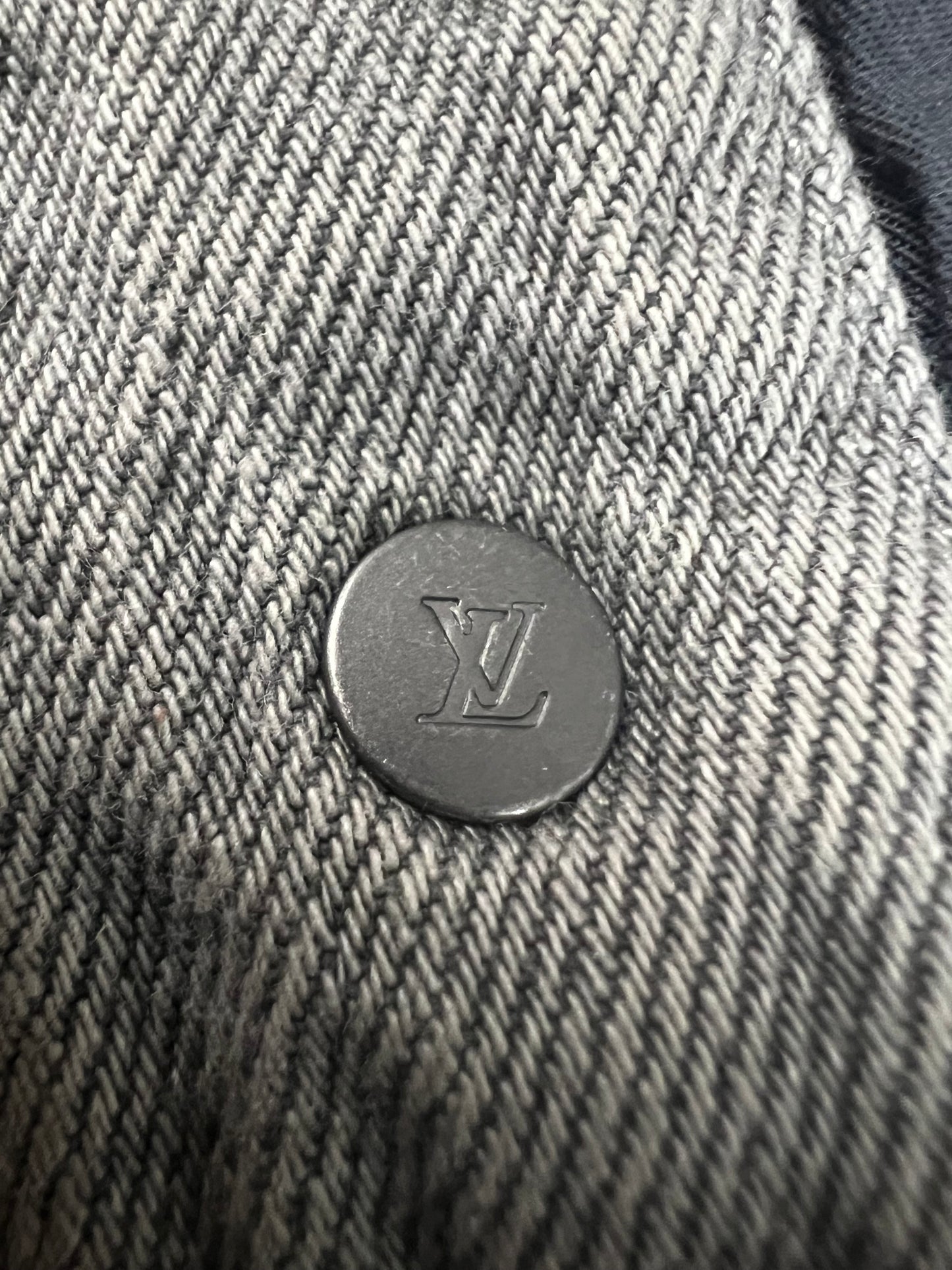 Louis Vuitton AW19 denim Jeans grey Jacket SZ:50