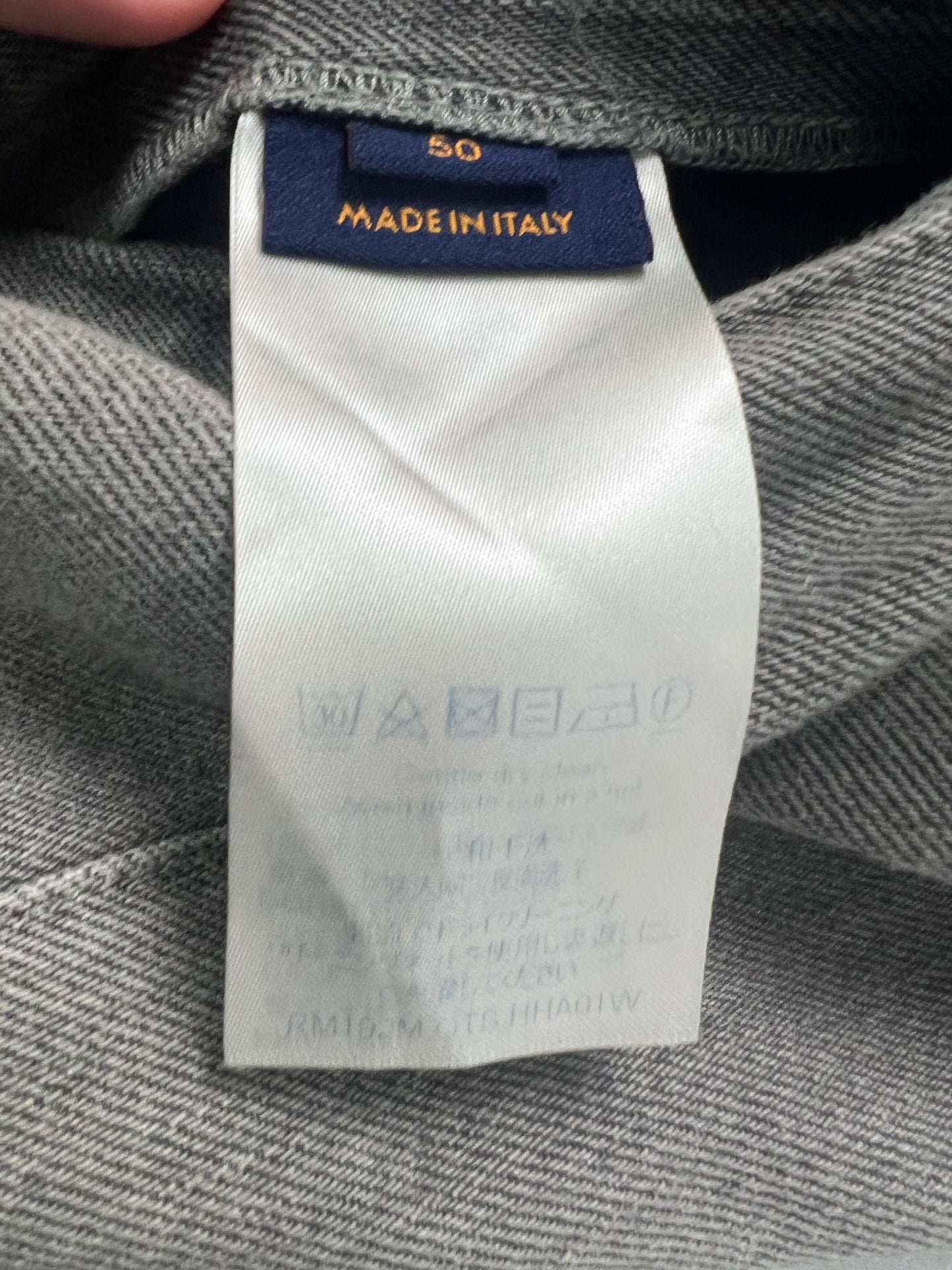 Louis Vuitton AW19 denim Jeans grey Jacket SZ:50