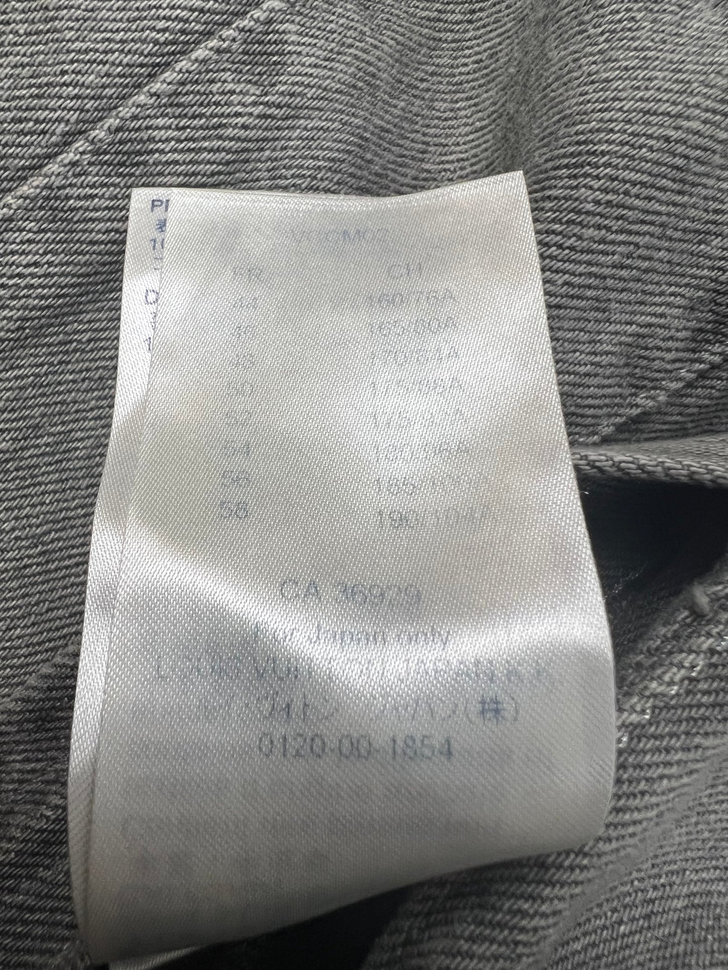Louis Vuitton AW19 denim Jeans grey Jacket SZ:50