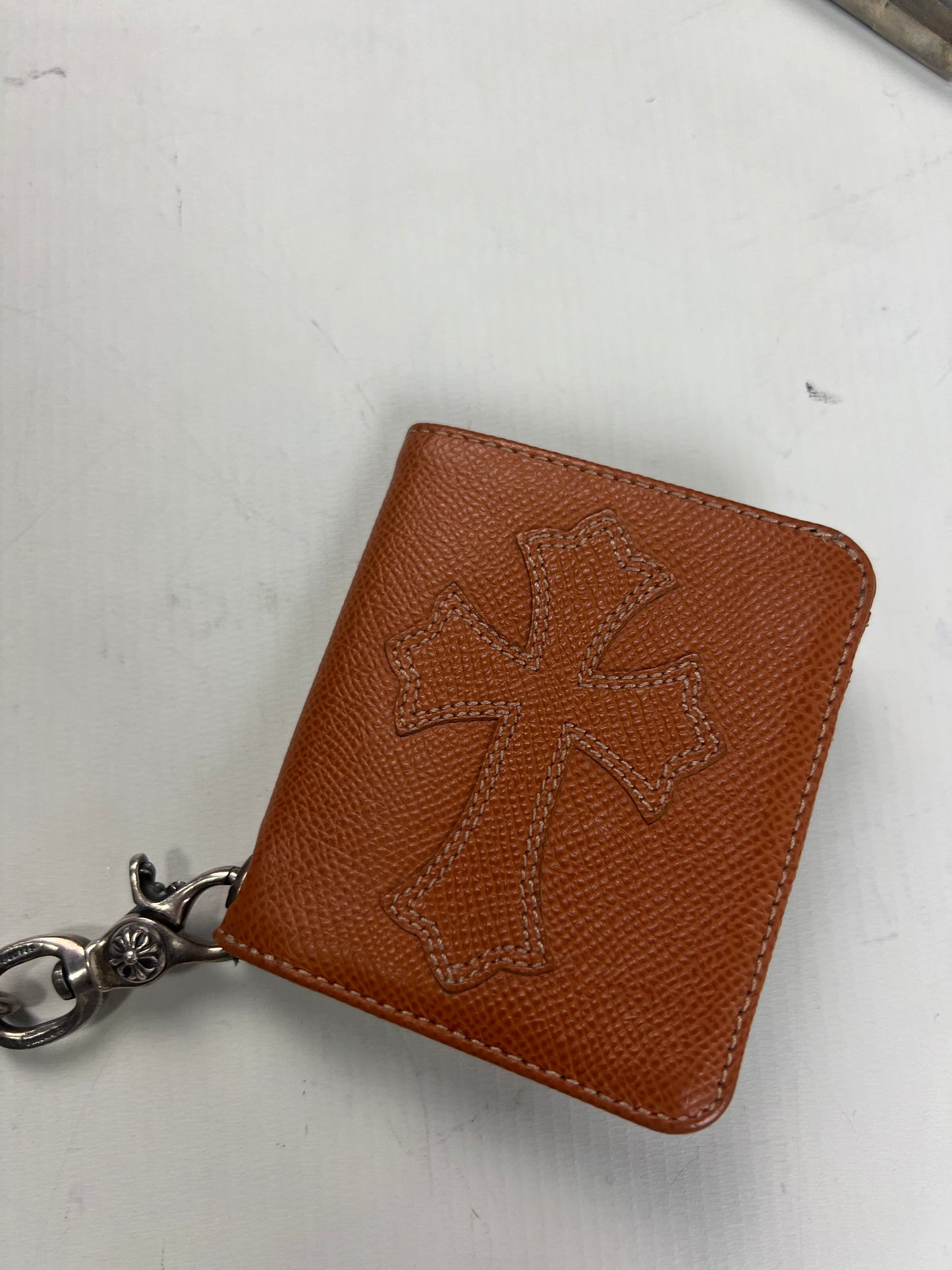 Chrome Hearts 1of1 Cross Patched Wallet Cognac Brown SZ:OS
