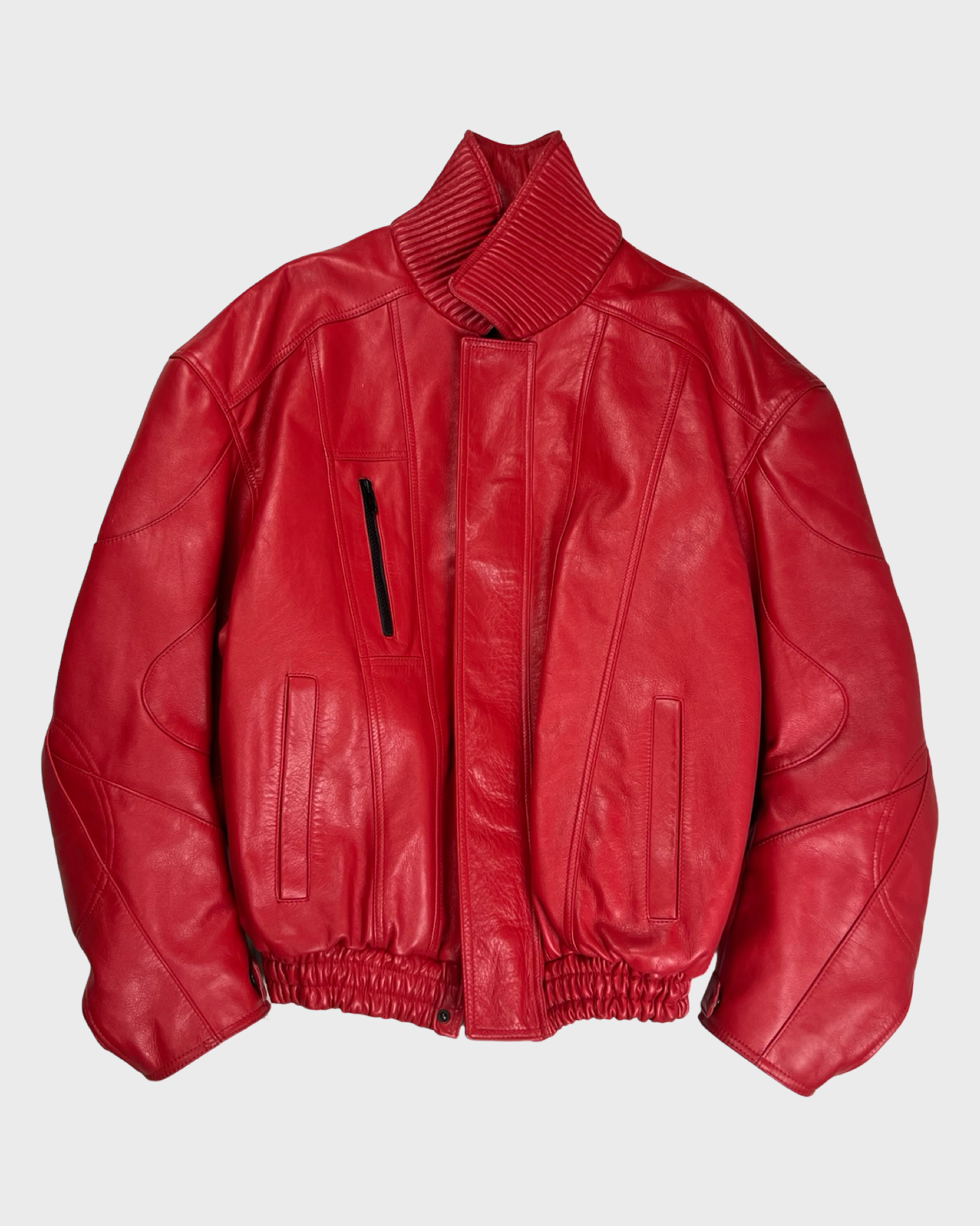 Balenciaga SS19 Runway Red AKIRA Leather Jacket SZ:32