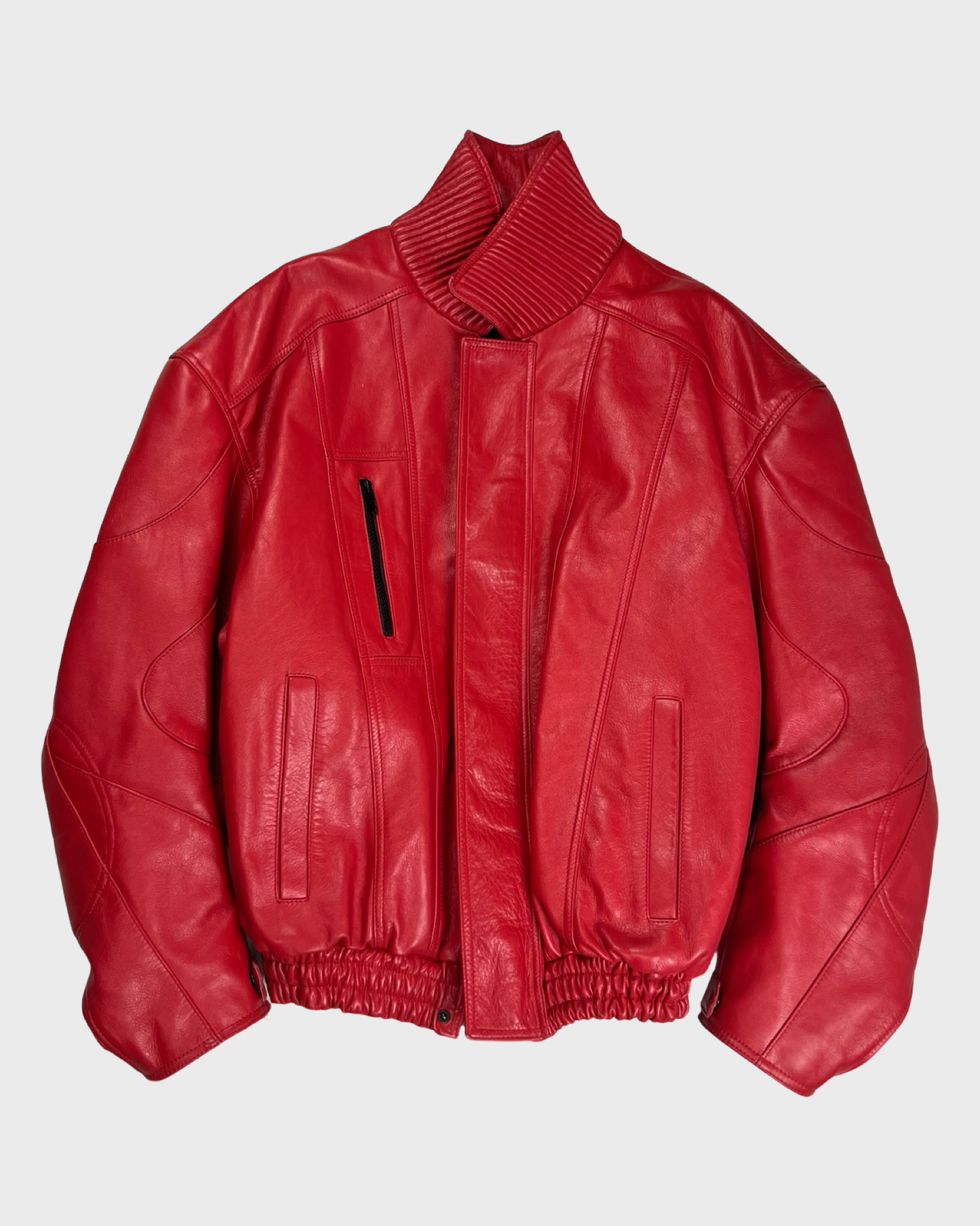 Balenciaga SS19 Runway Red AKIRA Leather Jacket SZ:32