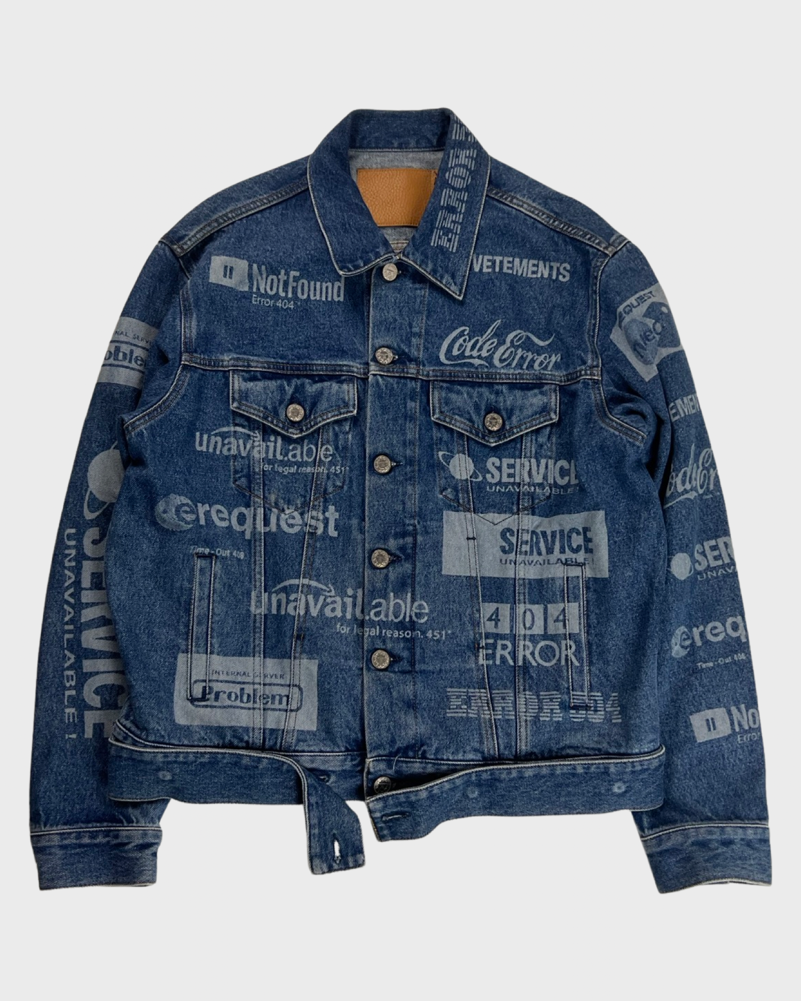 FACETASM 19SS CUT OFF DENIM CHECK JACKET メンズ