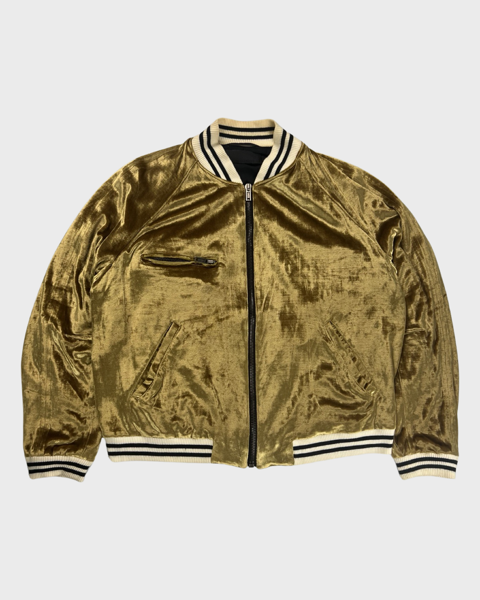 アイドル [GOLDEN] OVERSIZED BOMBER JACKET BTS JUNGKOOK Golden Oversized Bomber Jacket - A-KPOP