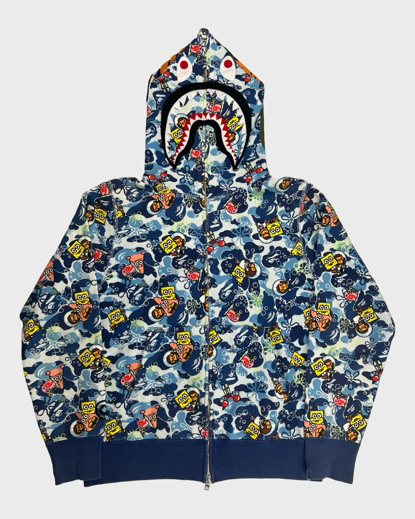 A Bathing Ape x Spongebob Zip-up Hoodie SZ:M