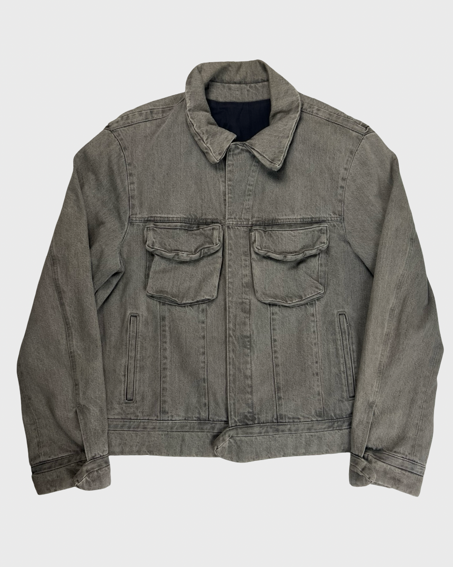 Louis Vuitton AW19 denim Jeans grey Jacket SZ:50