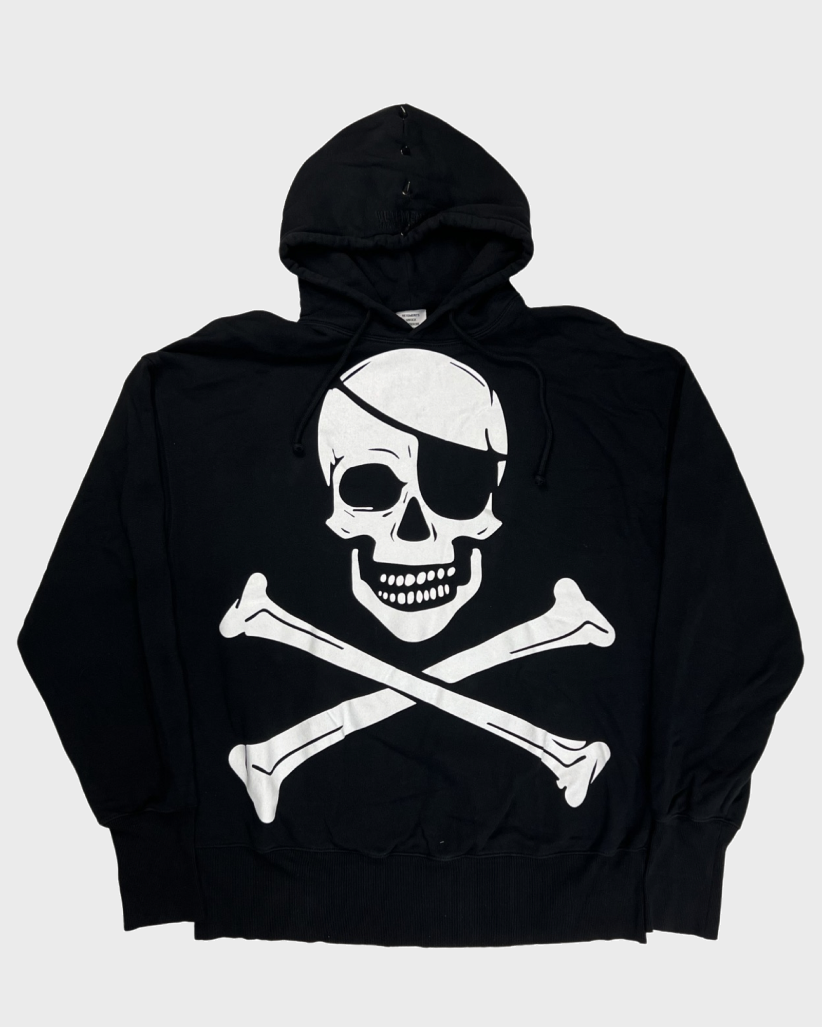 Vetements SS19 spiked pirate Skull hoodie SZ:M