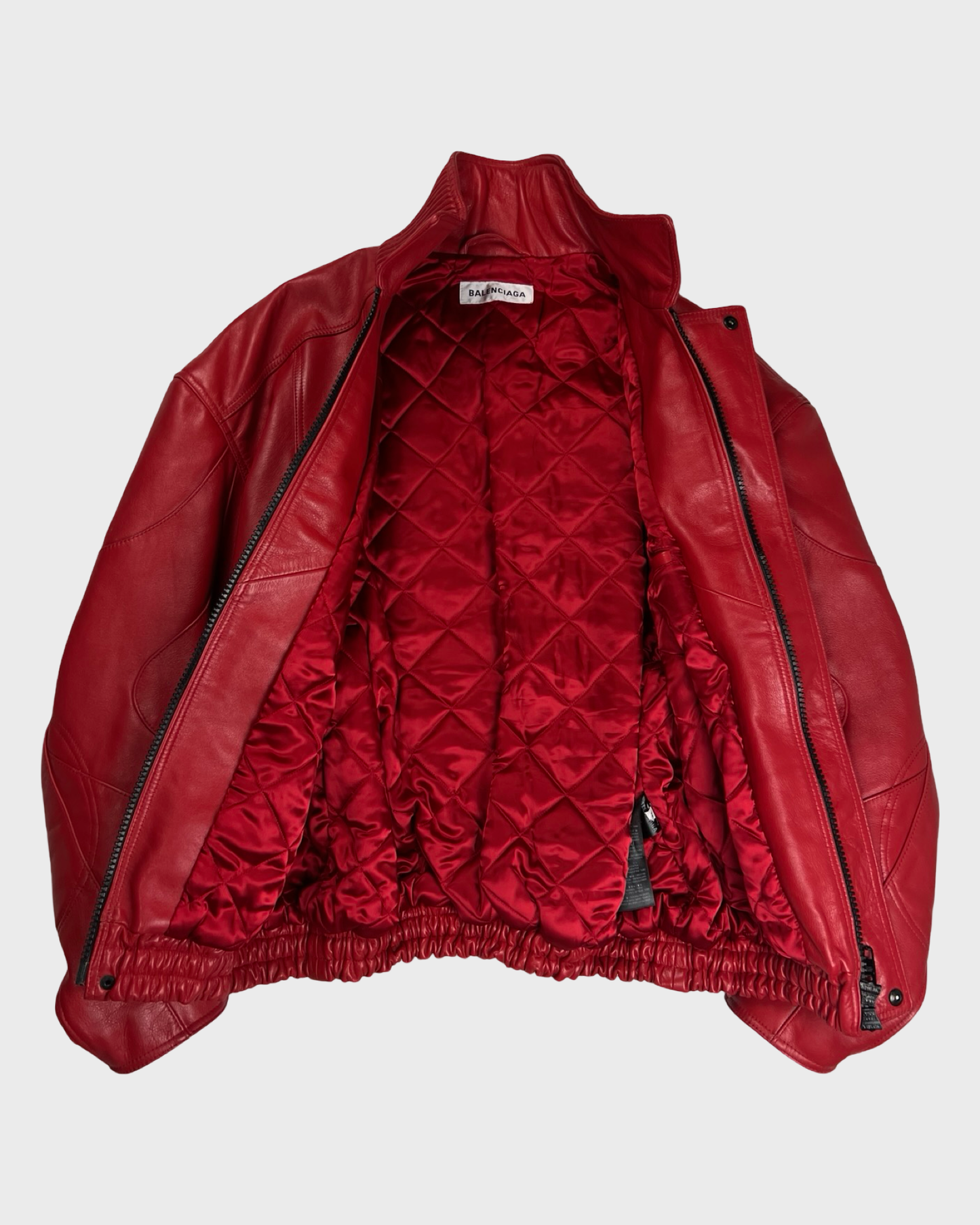 Balenciaga SS19 Runway Red AKIRA Leather Jacket SZ:32