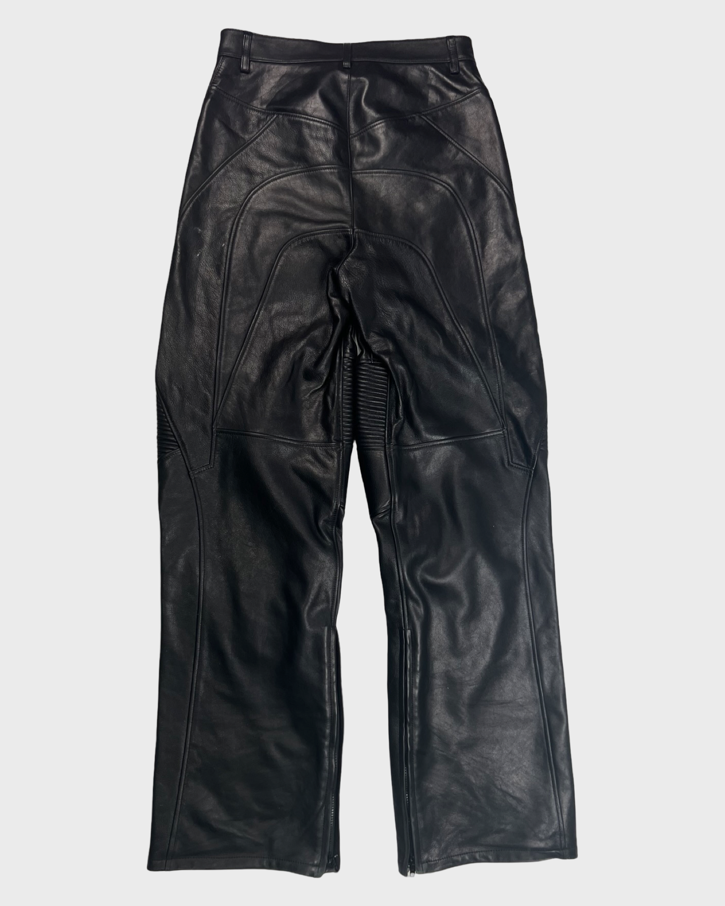 Balenciaga SS23 mudshow Moto Racing Leather Pants SZ:XS