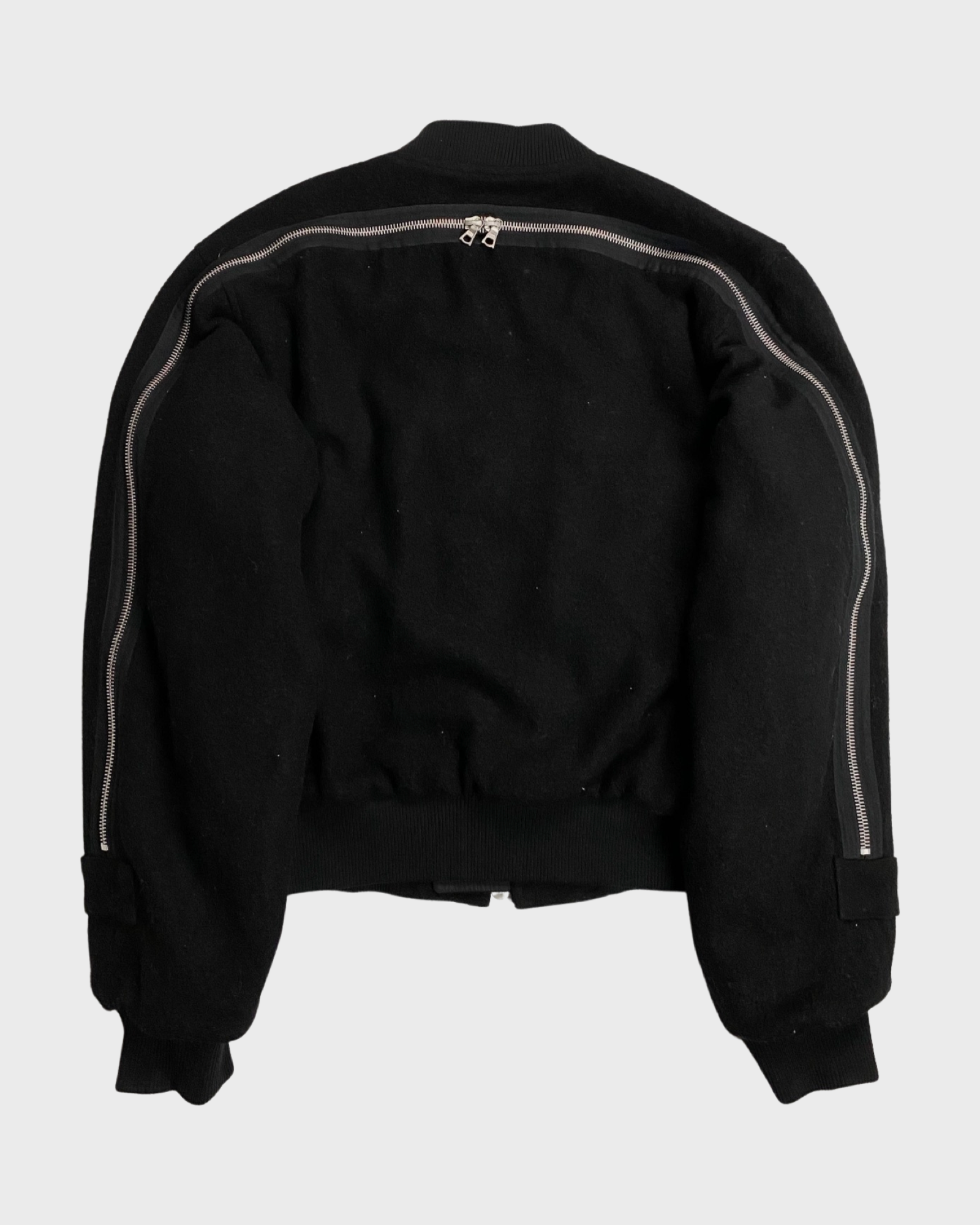 Dries Van Noten WOOL VERSION AW14 Backzip bomber jacket SZ S