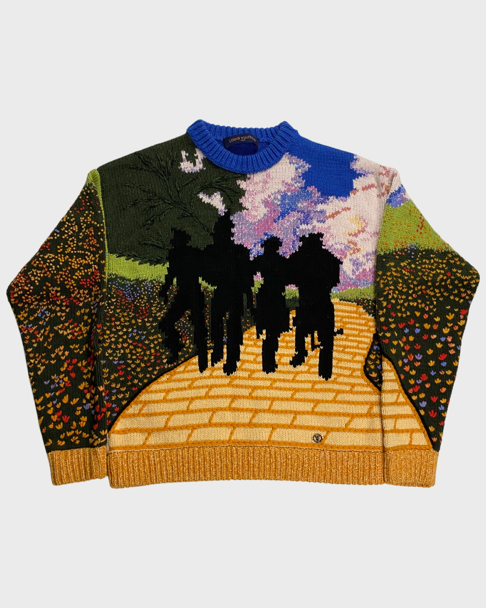 LV SS19 brickroad handmade runway knit sweater SZ:S|L – Bankofgrails