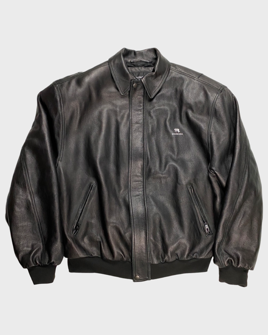 BALENCIAGA Oversized Sporty B Taxi leather jacket SIZE:XS|S