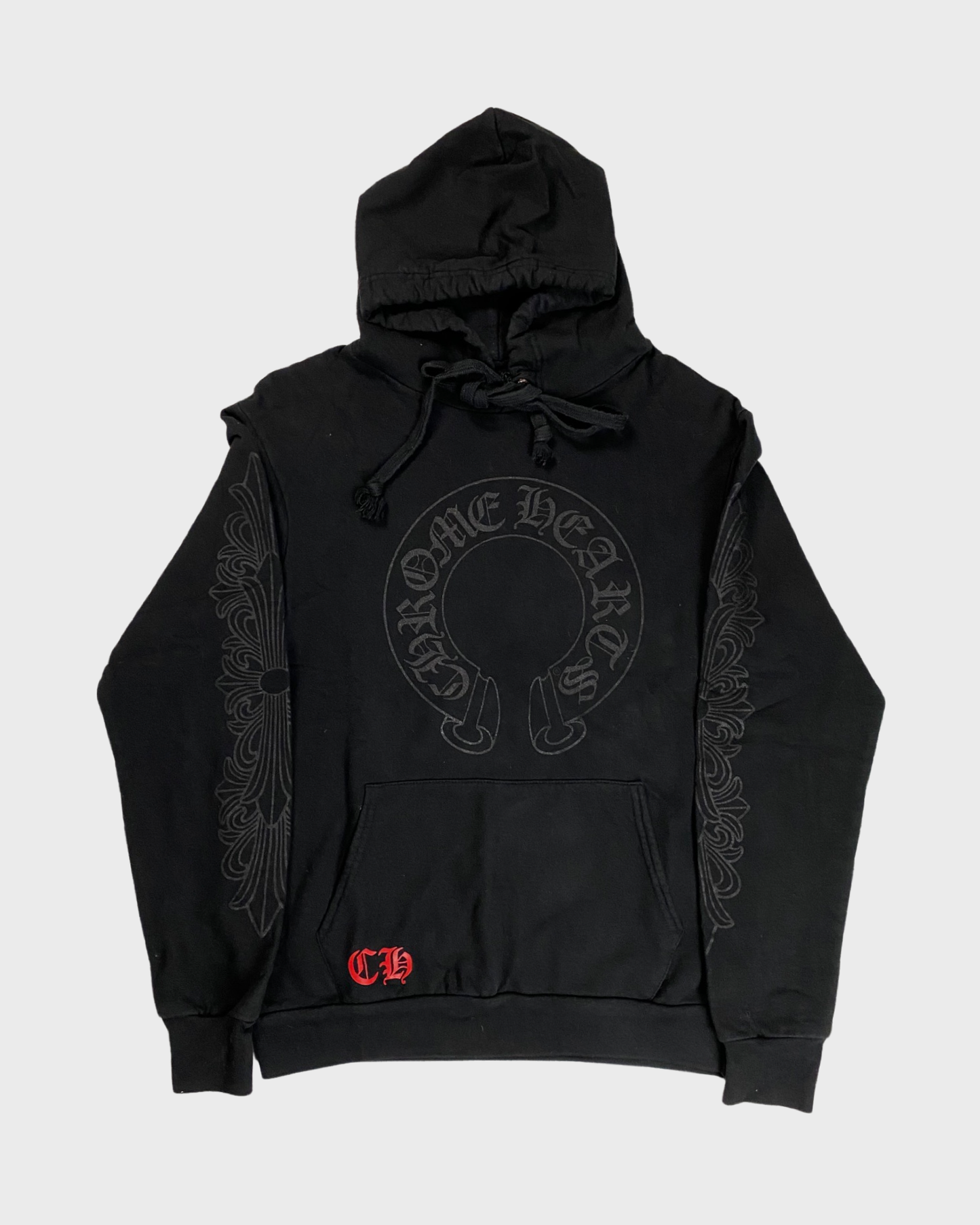 Chrome Hearts x Mattyboy floral chomper hoodie in black SZ:S|M