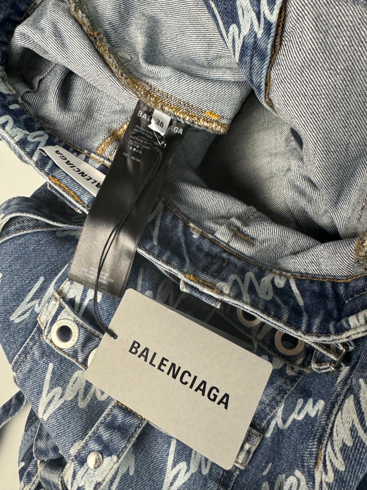 Balenciaga SS22 raver skirt all over balenciaga print SZ:36|38