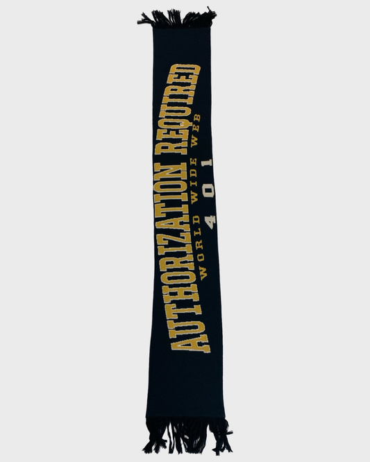 Vetements AW19 runway reversible HaHaHa - Authorization Required fan scarf SZ:OS