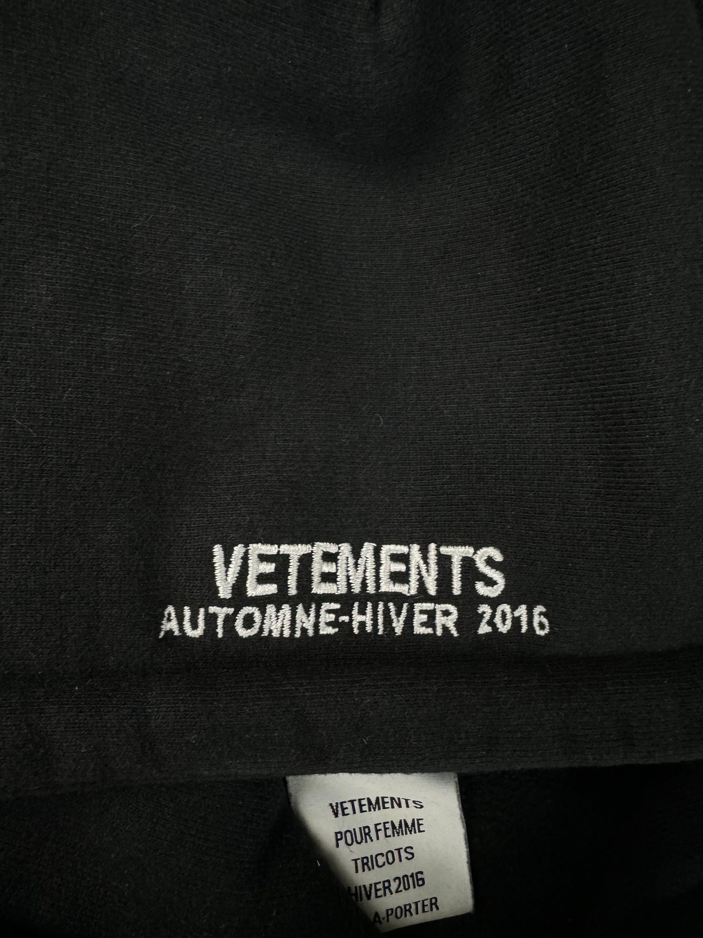 Vetements AW15 OG METAL HOODIE SZ:L