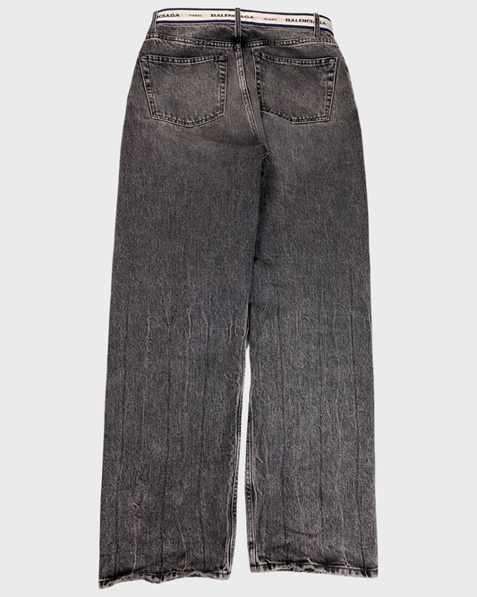 Balenciaga baggy waistband jeans  grey SZ:XS